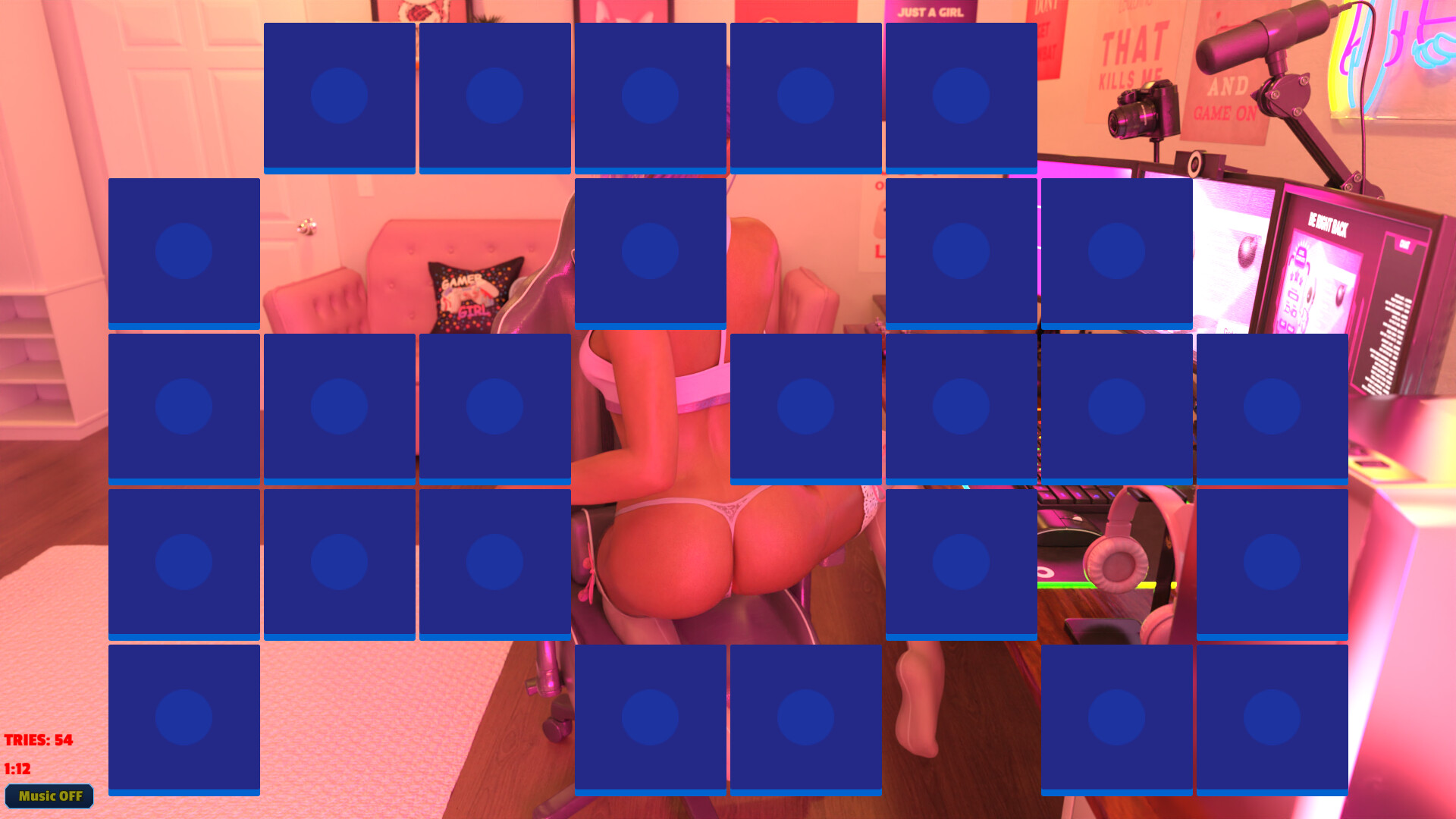 Sexy Memory Puzzle - Gamer Girl screenshot 5