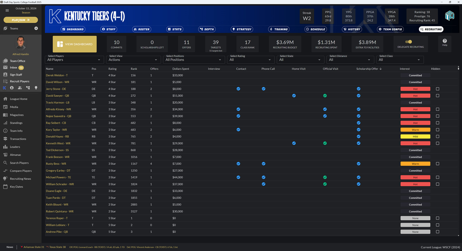 Draft Day Sports: College Football 2025 screenshot 2
