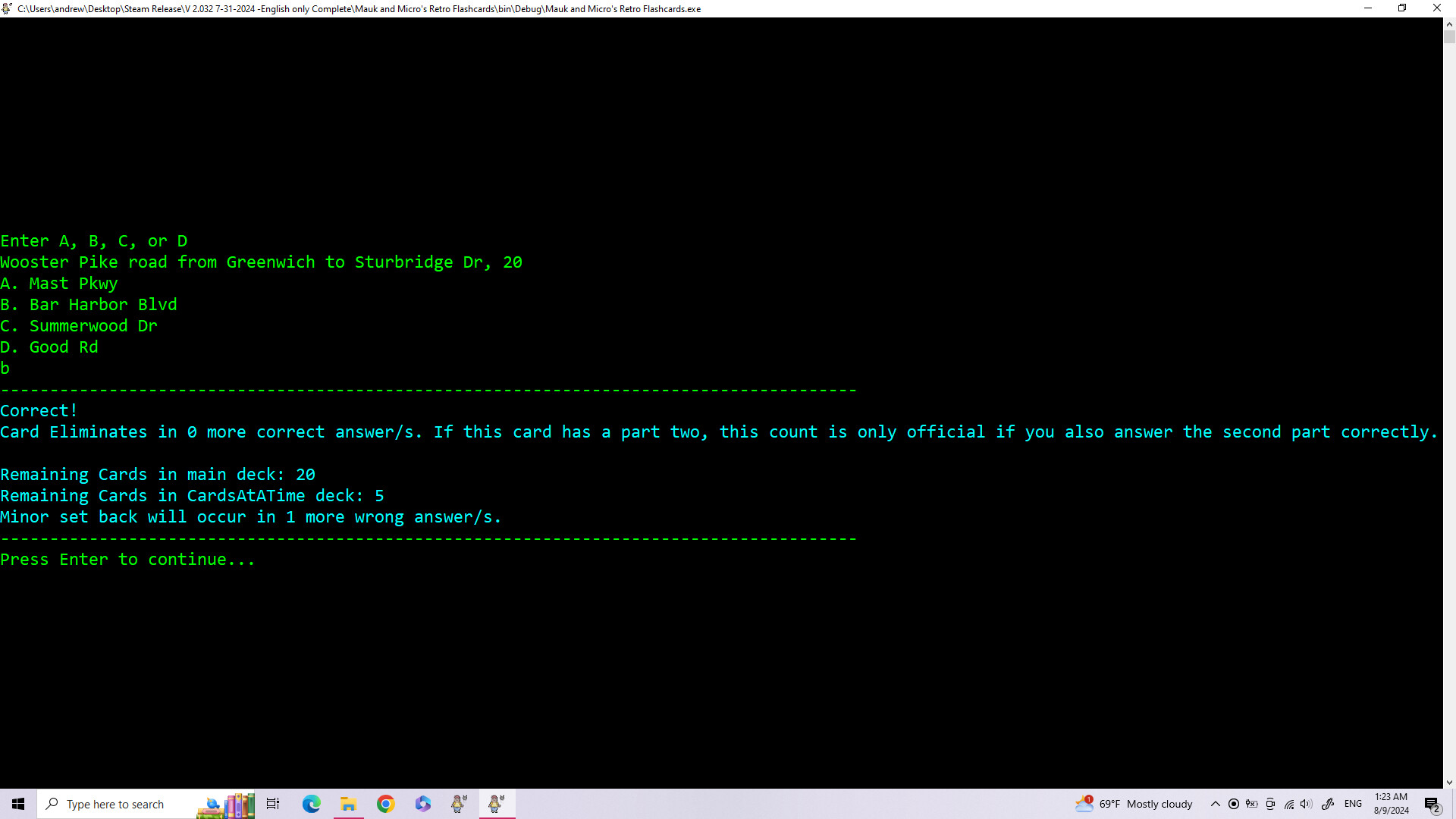 Retro Elimination Flashcards screenshot 2