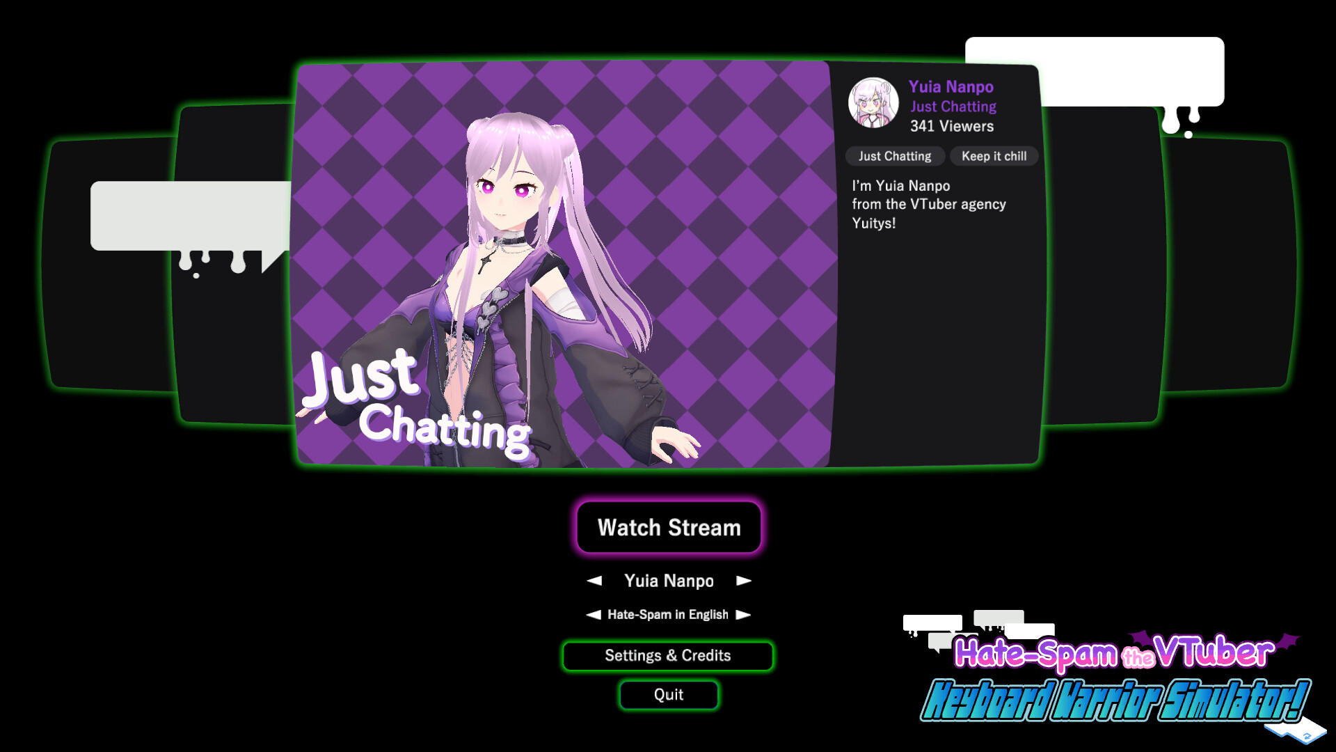 Hate-Spam the VTuber: Keyboard Warrior Simulator! screenshot 1