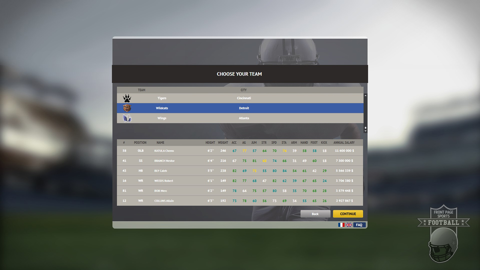 Front Page Sports Football screenshot 1