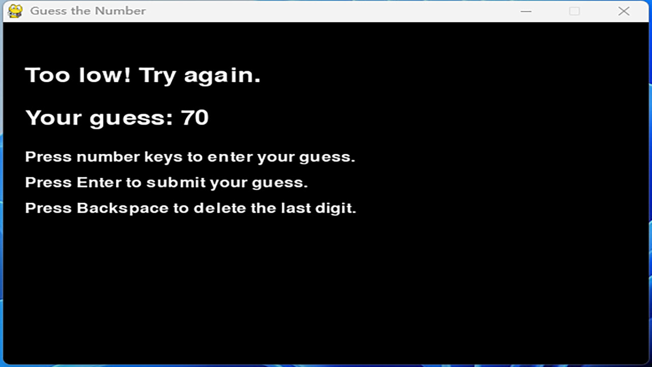 Mini Game:Guess numbers screenshot 2