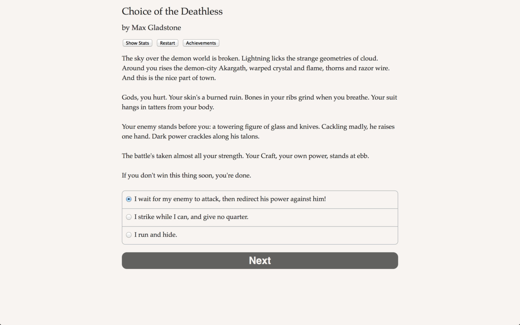 Choice of the Deathless screenshot 1