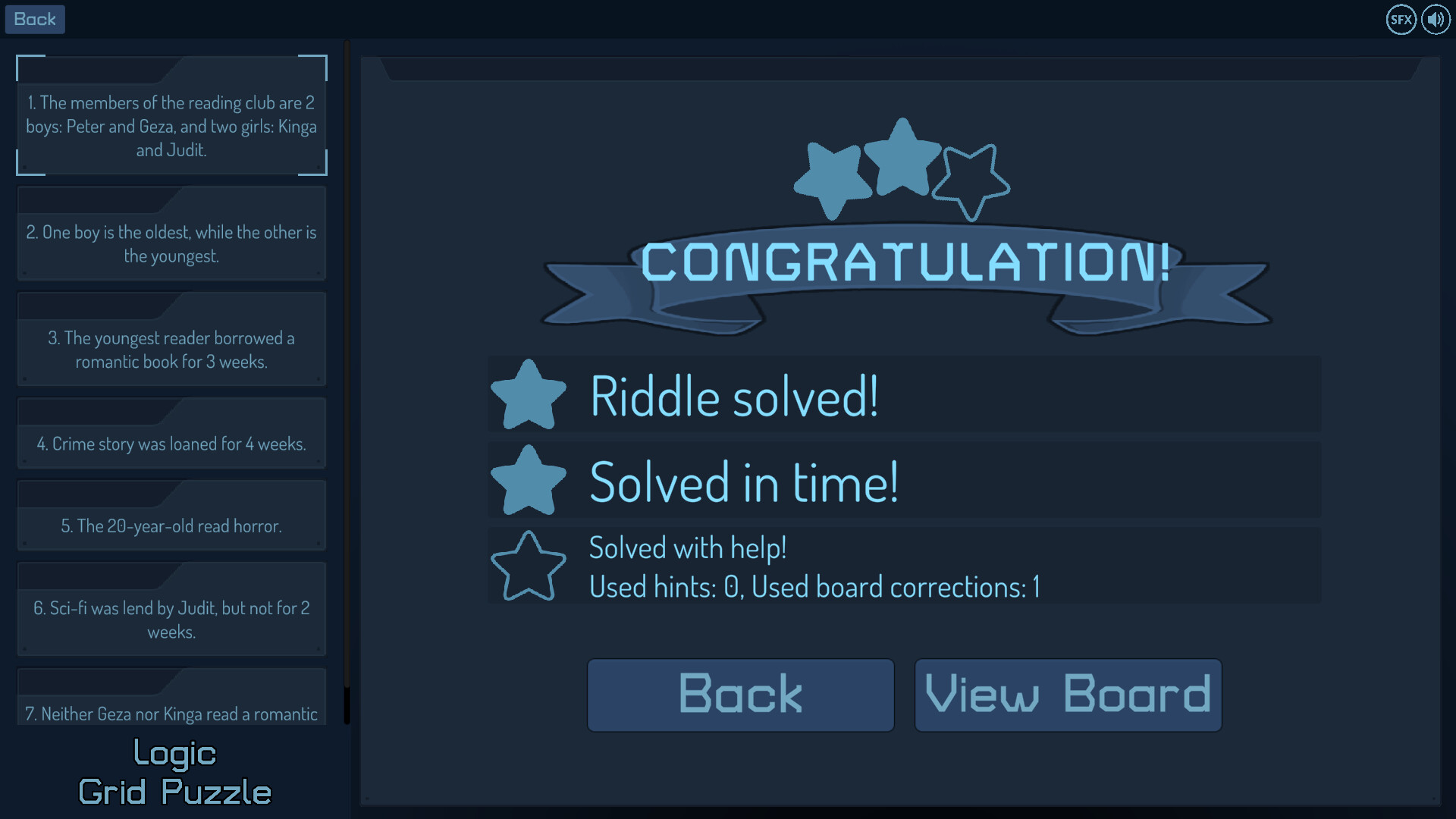 Logic Grid Puzzle screenshot 4