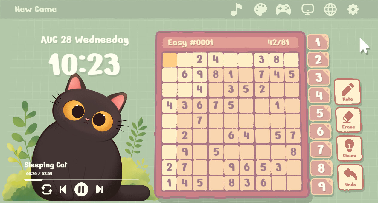 Cozy Sudoku screenshot 1