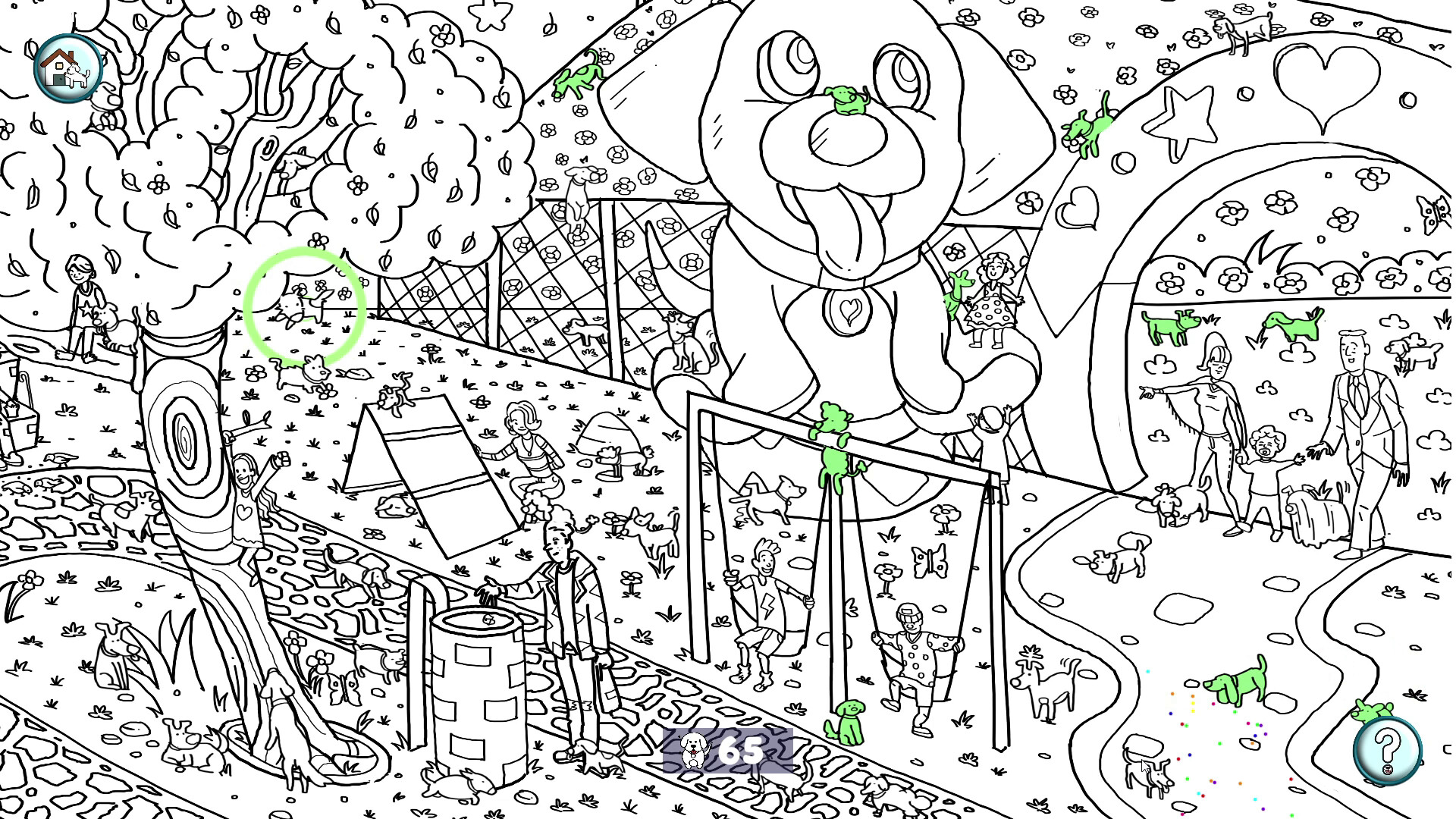 101 Cute Dogs: Find & Paint screenshot 2