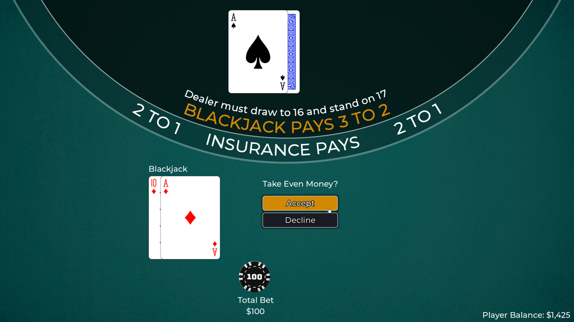 Player vs. Dealer Blackjack screenshot 15