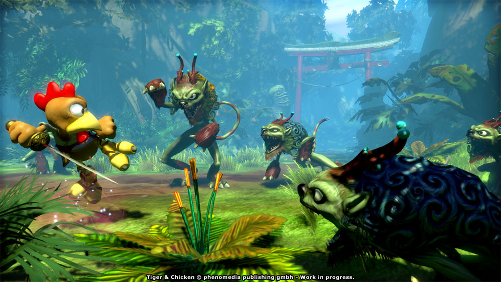 Moorhuhn: Tiger and Chicken screenshot 1