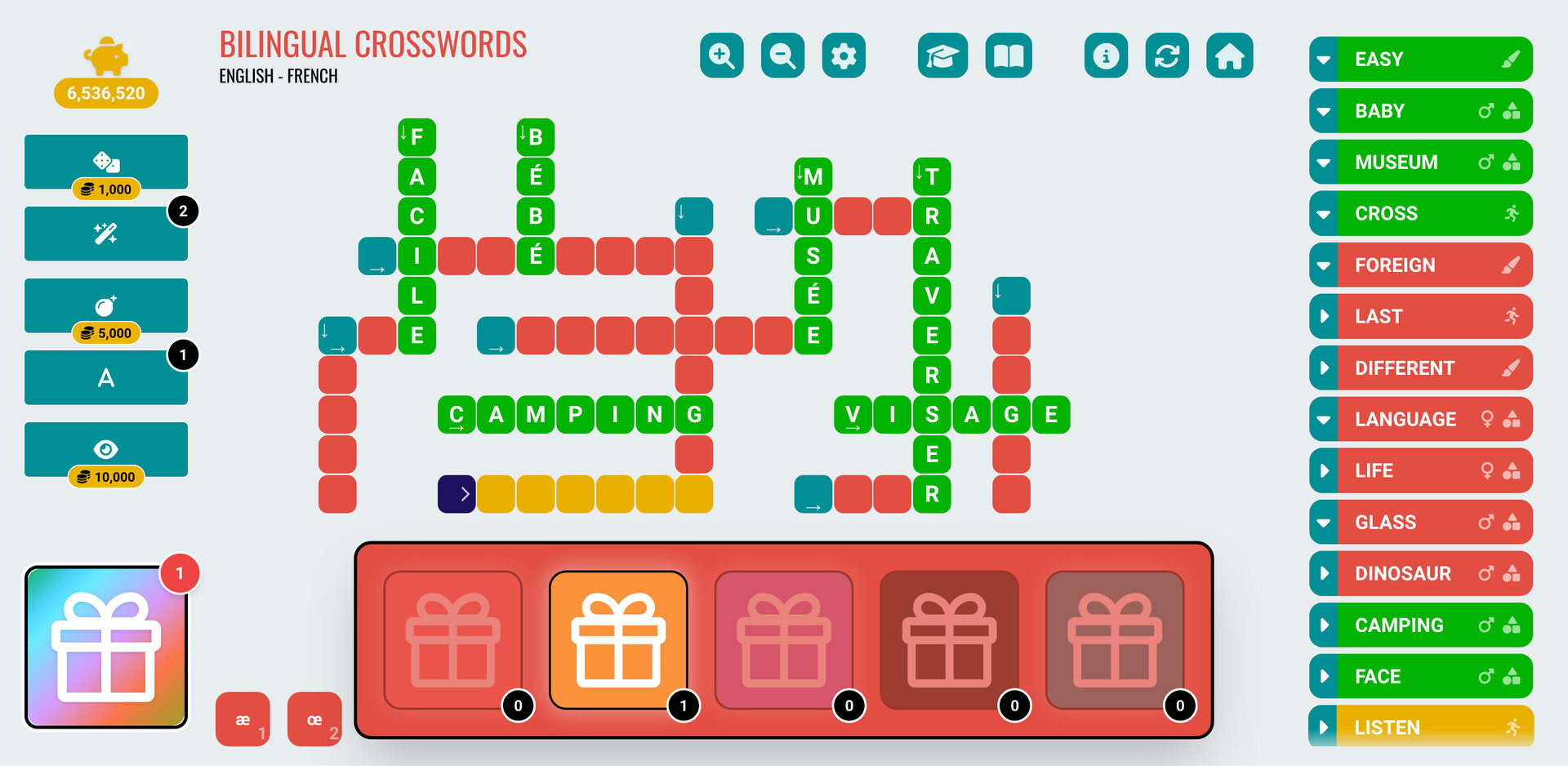 Bilingual Crosswords screenshot 1