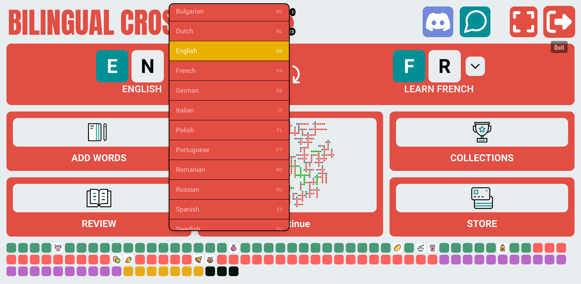Bilingual Crosswords screenshot 7