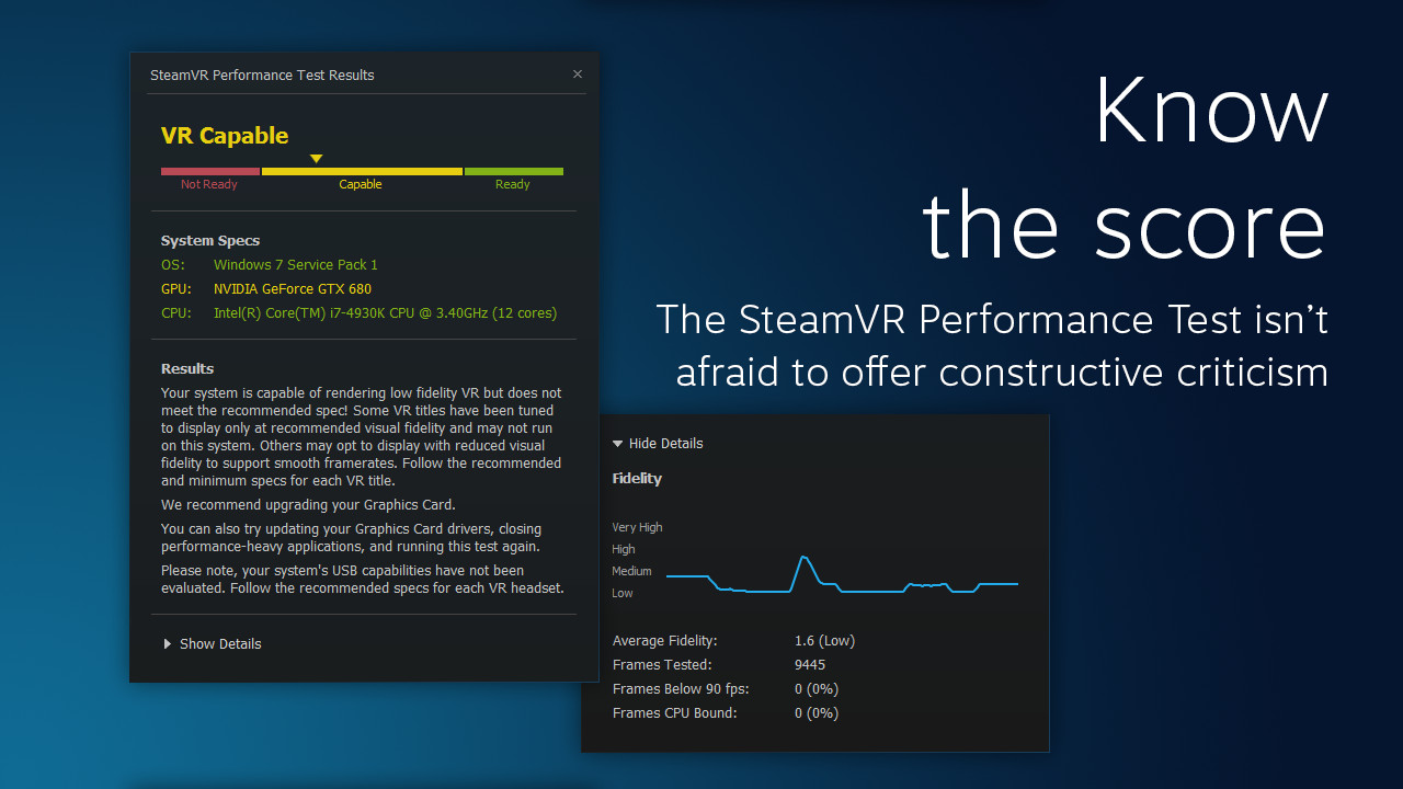 SteamVR Performance Test screenshot 2