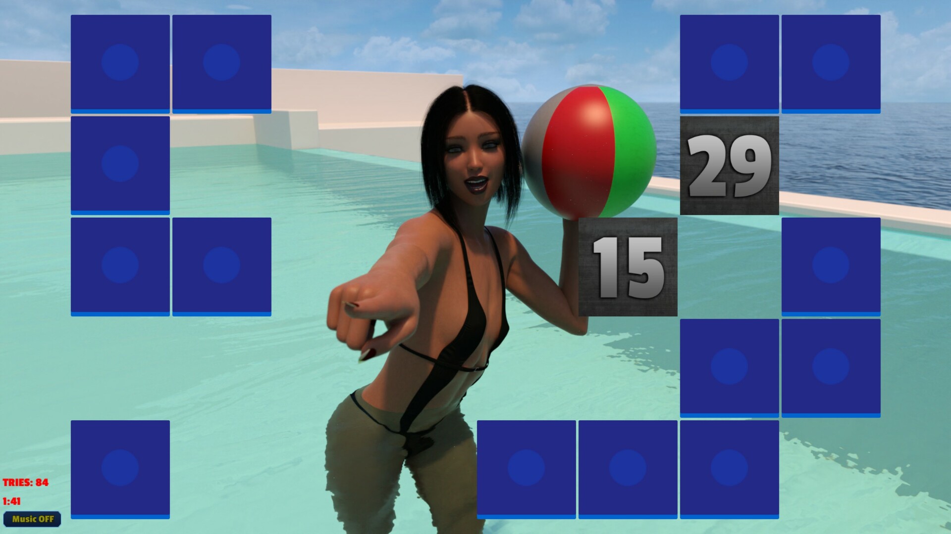 Sexy Memory Puzzle - Pool Girls screenshot 5