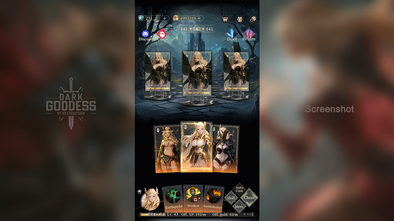 Dark Goddess of Destruction: Idle screenshot 7