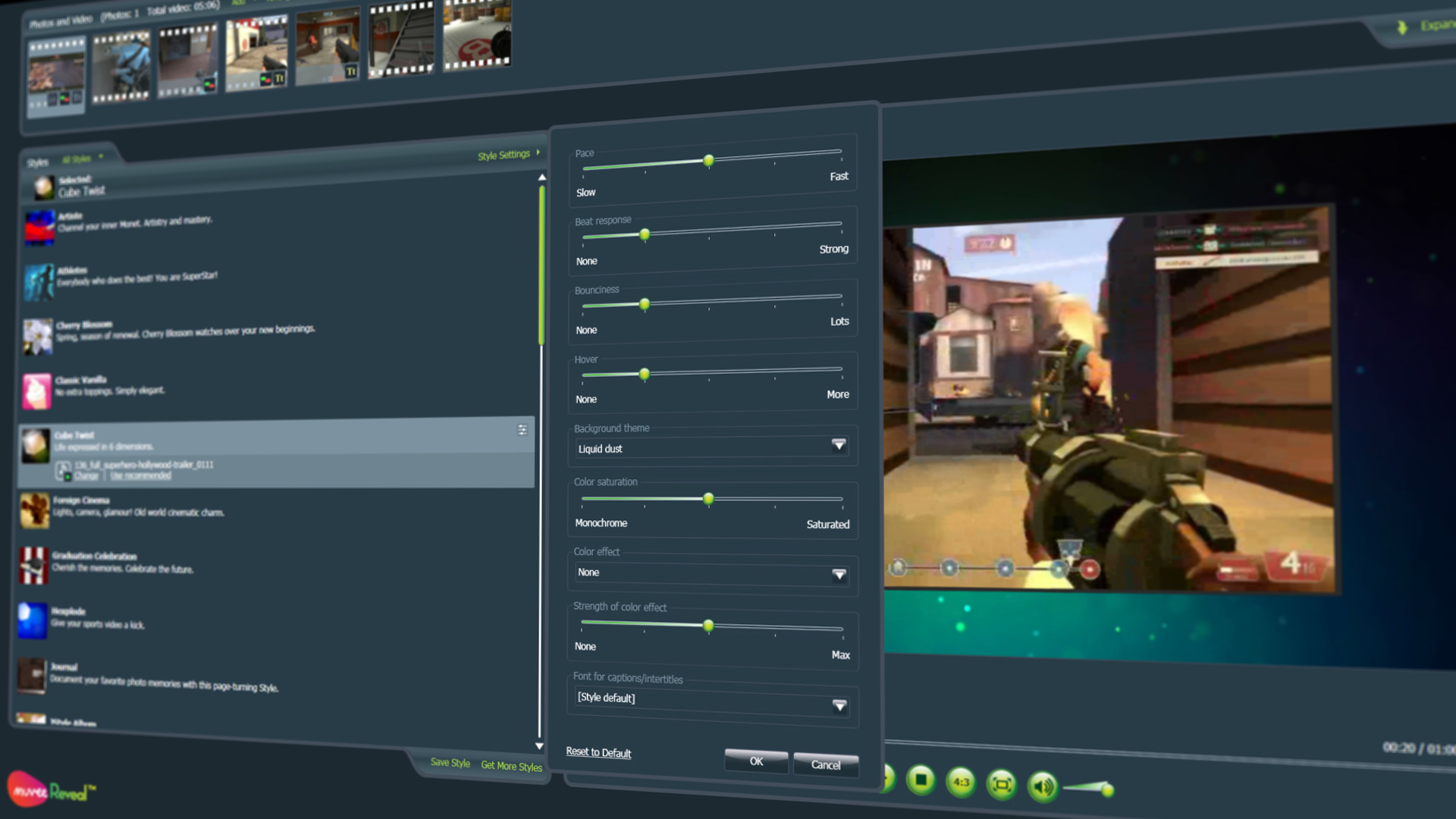 Muvee Reveal 11 screenshot 4