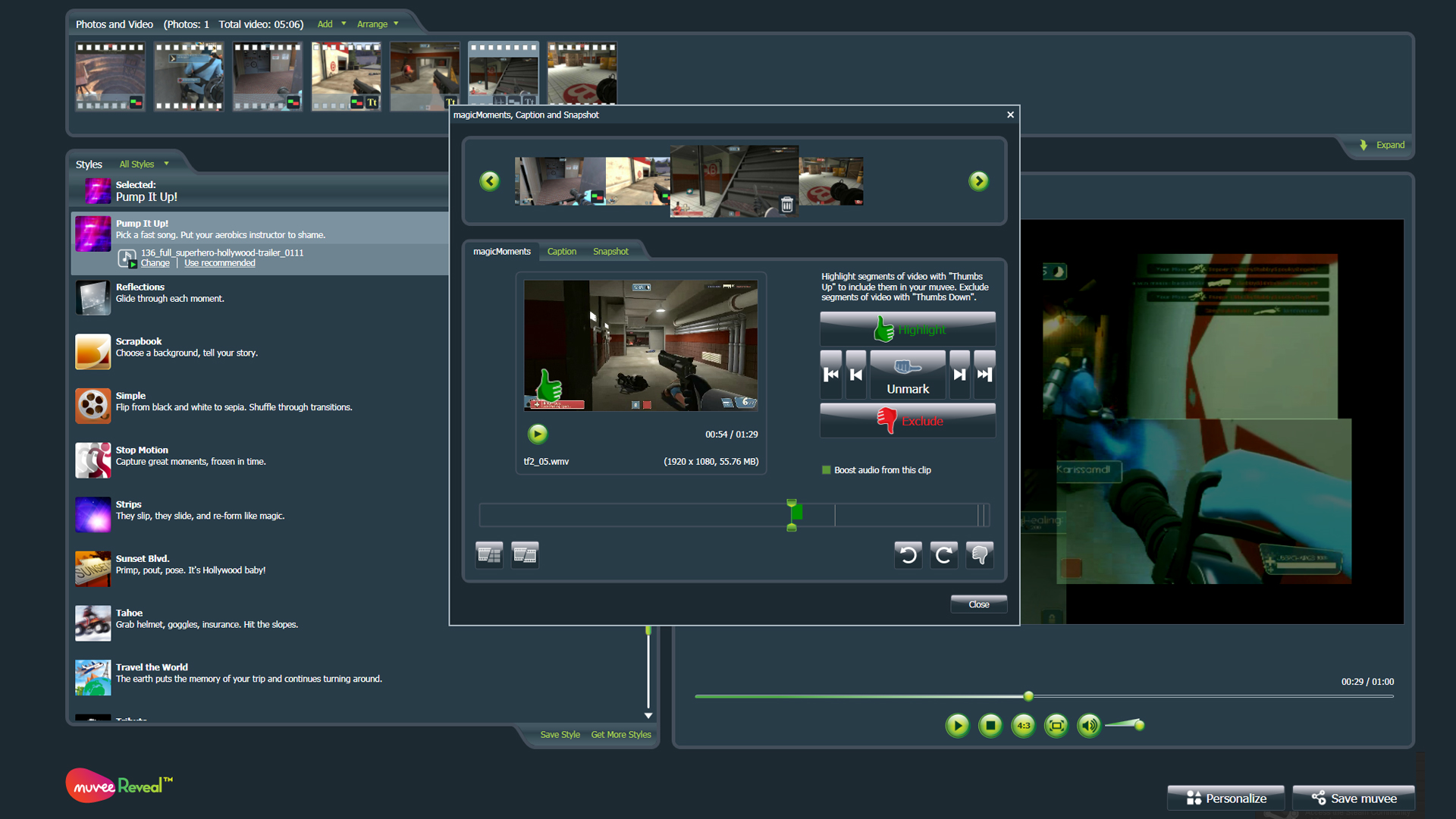 Muvee Reveal 11 screenshot 6