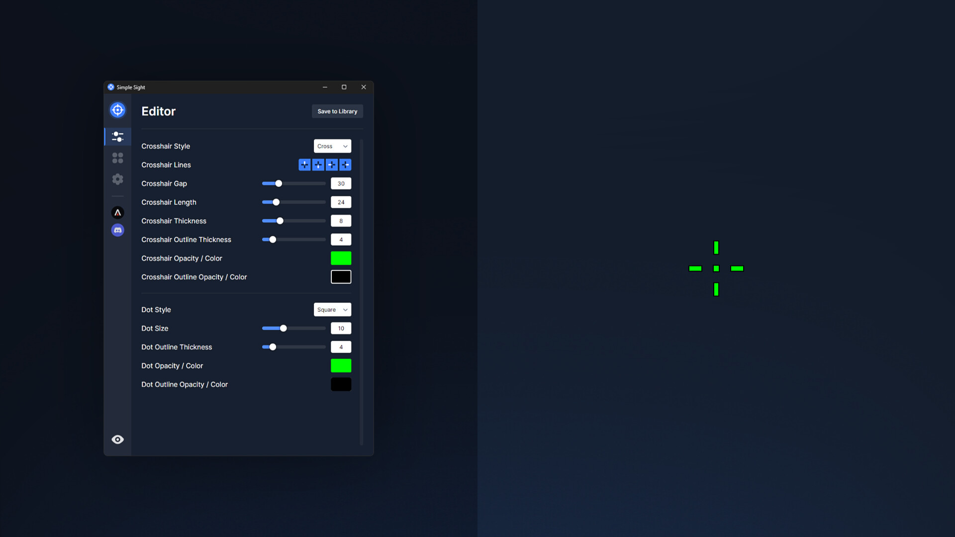 Simple Sight - Crosshair Overlay screenshot 1