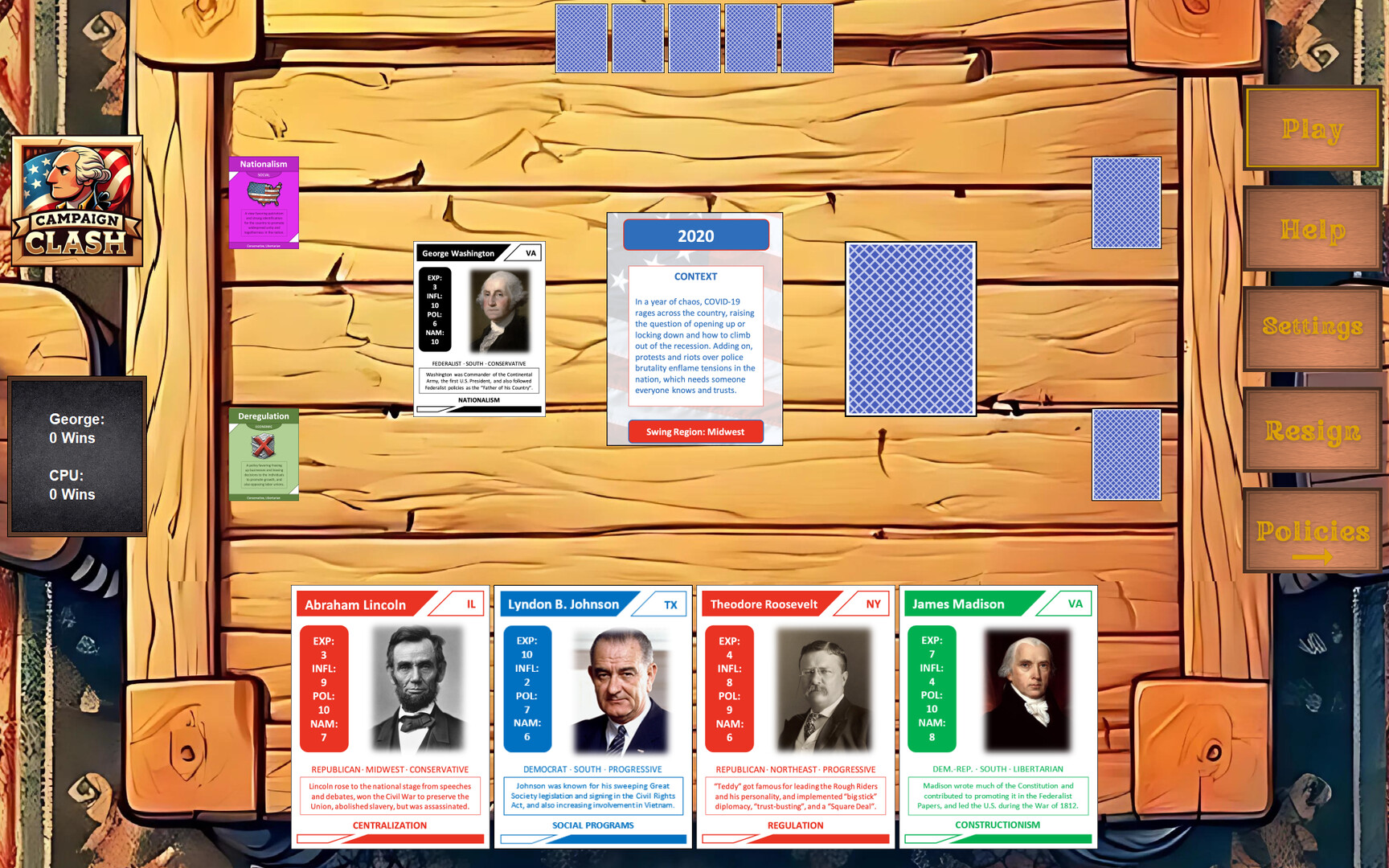 Campaign Clash: The U.S. History Card Game screenshot 4