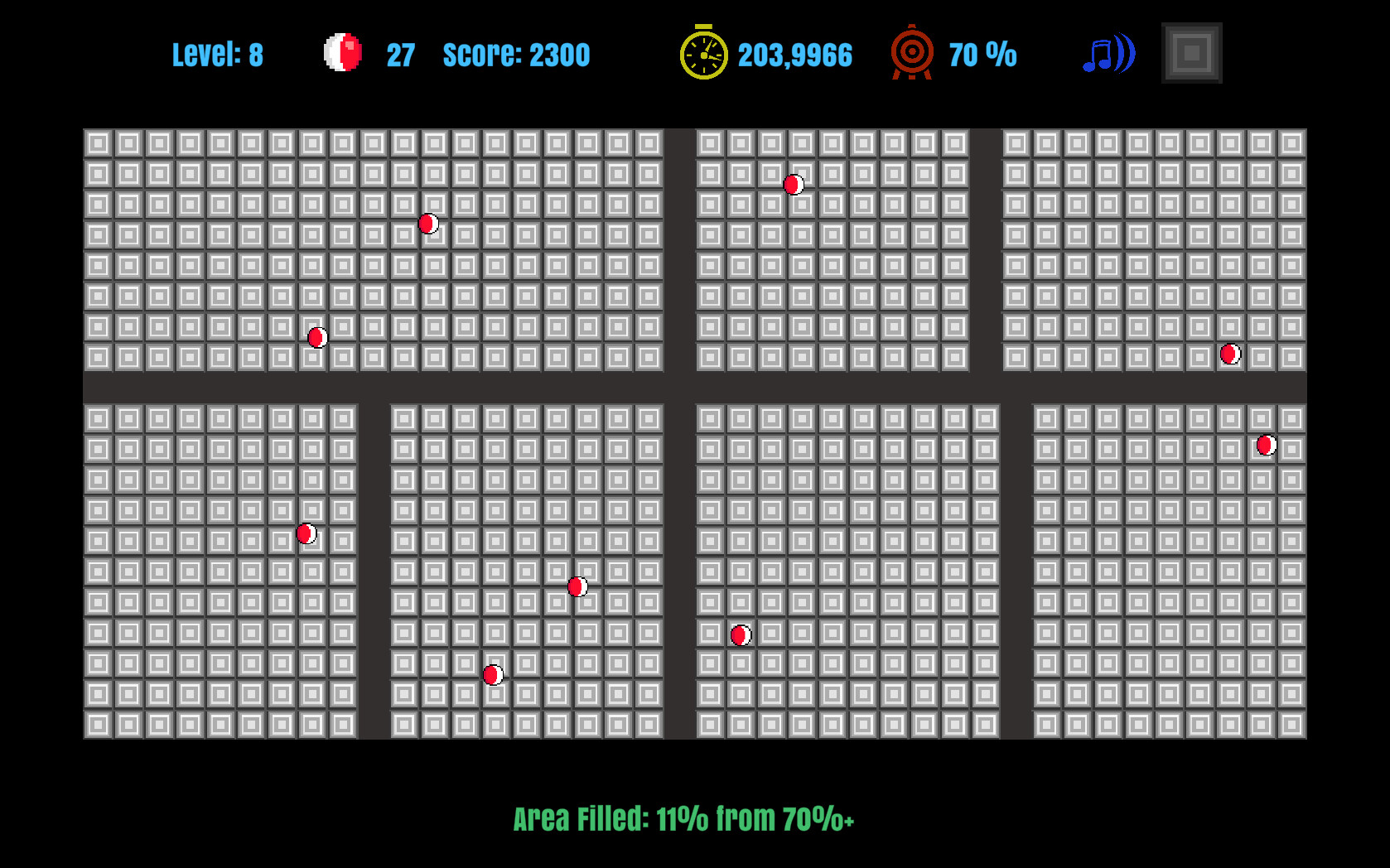 Jezzball Classic Deluxe Edition screenshot 1