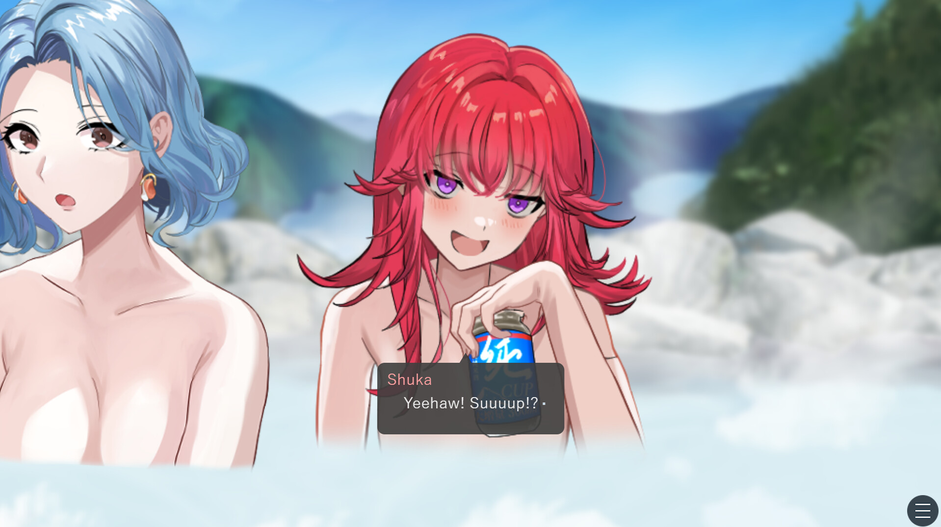 Drinking in the hot spring! screenshot 2