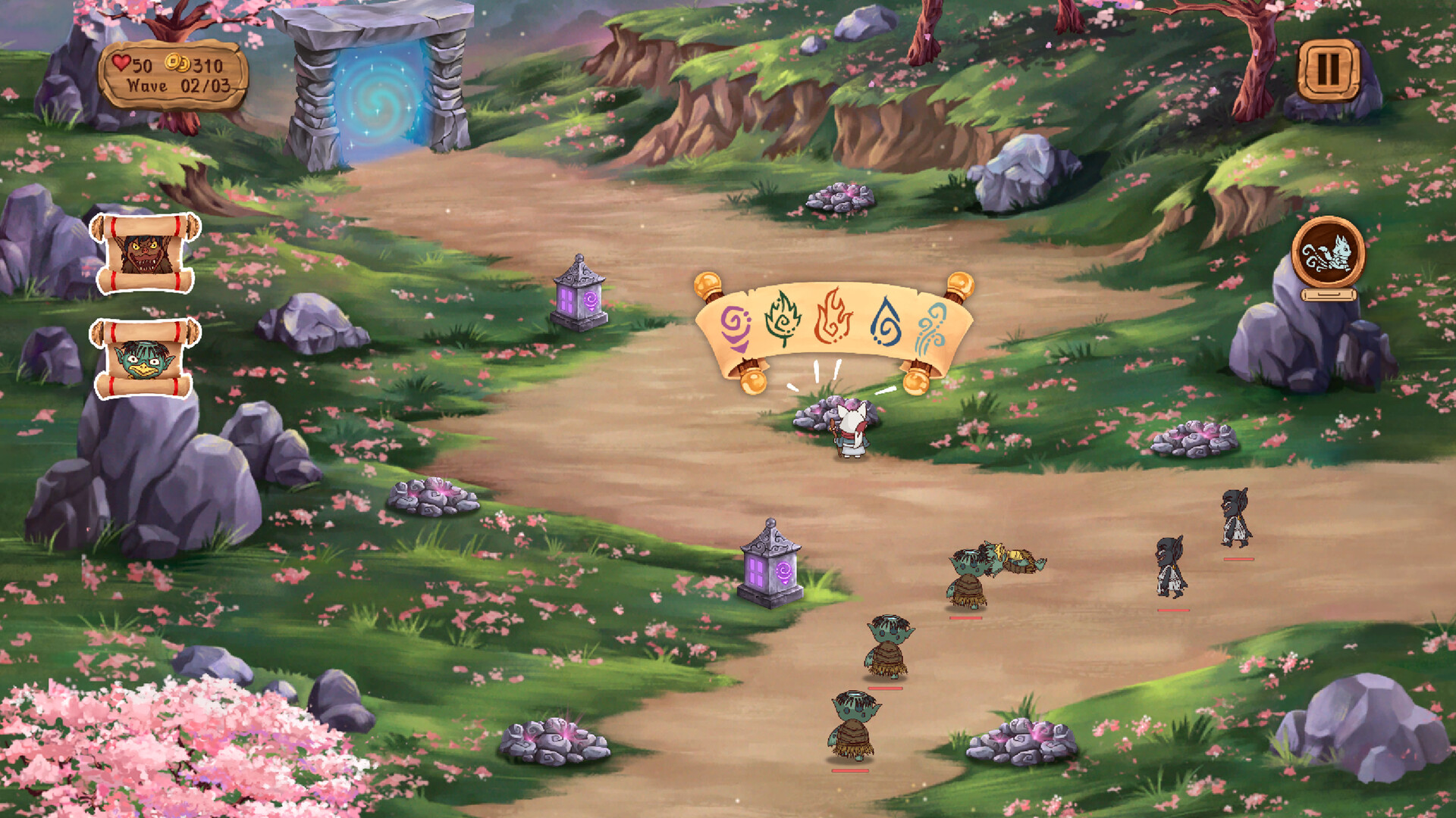 Kitsune's Paths Tower Defense screenshot 3