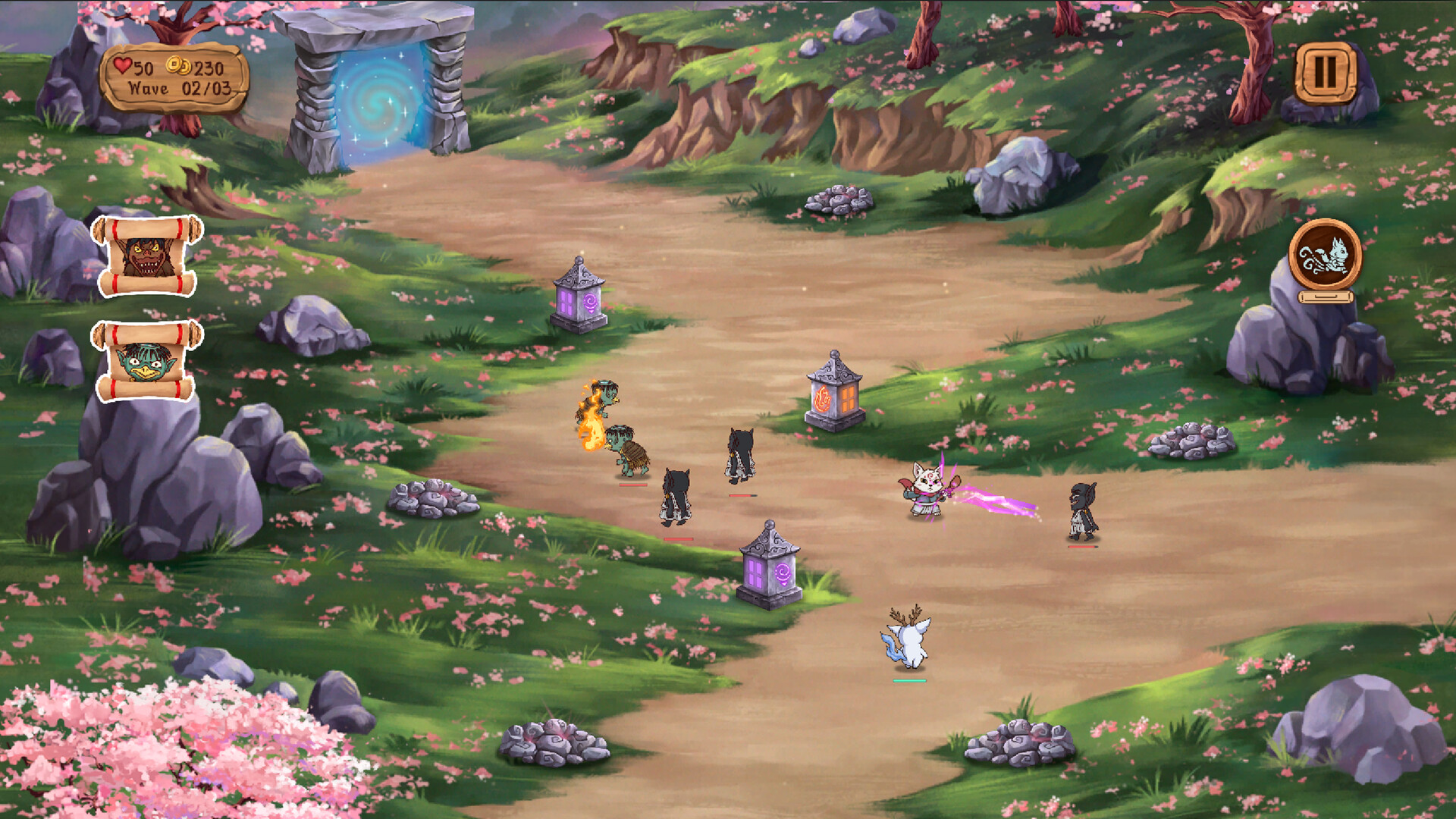 Kitsune's Paths Tower Defense screenshot 10