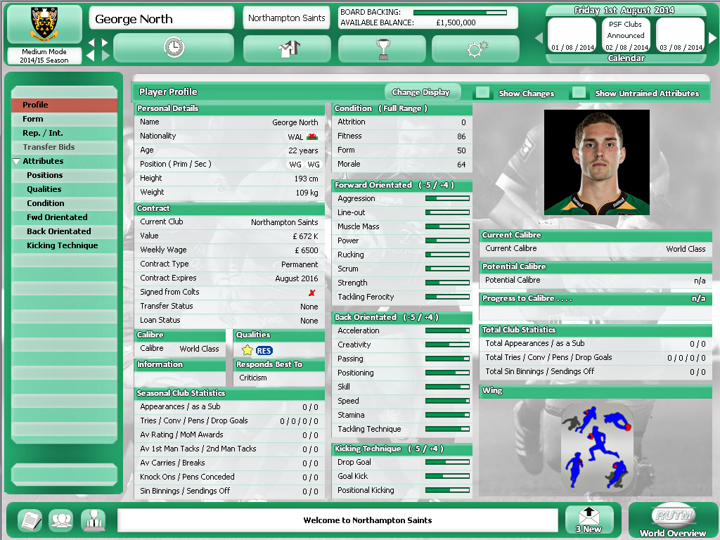 Rugby Union Team Manager 2015 screenshot 22
