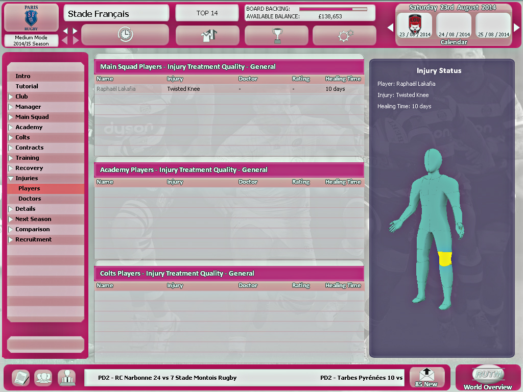 Rugby Union Team Manager 2015 screenshot 6