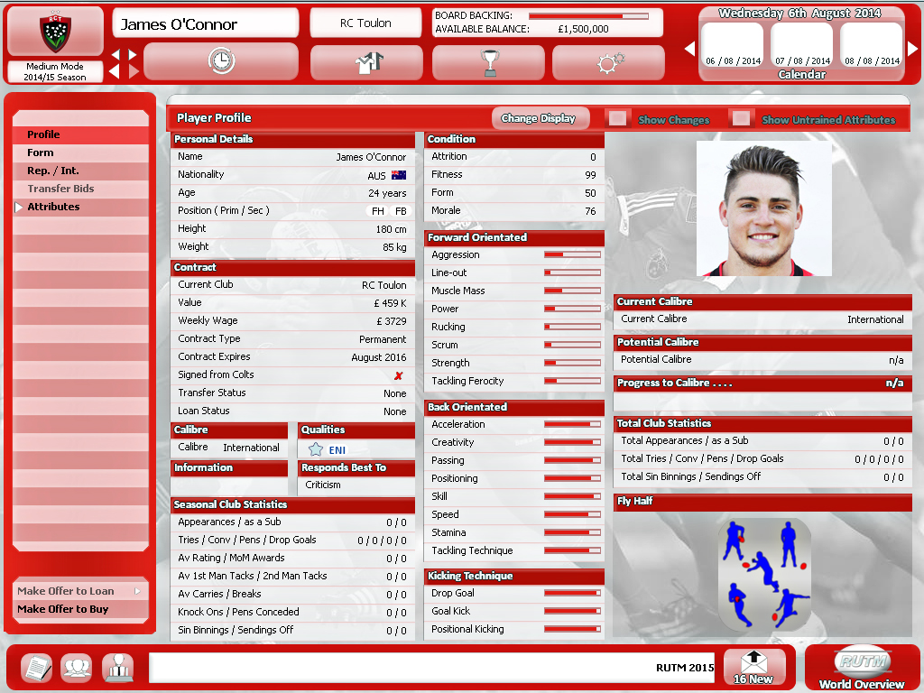Rugby Union Team Manager 2015 screenshot 14