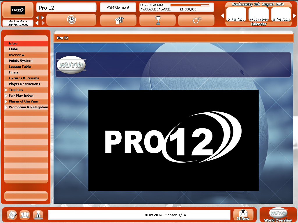 Rugby Union Team Manager 2015 screenshot 12