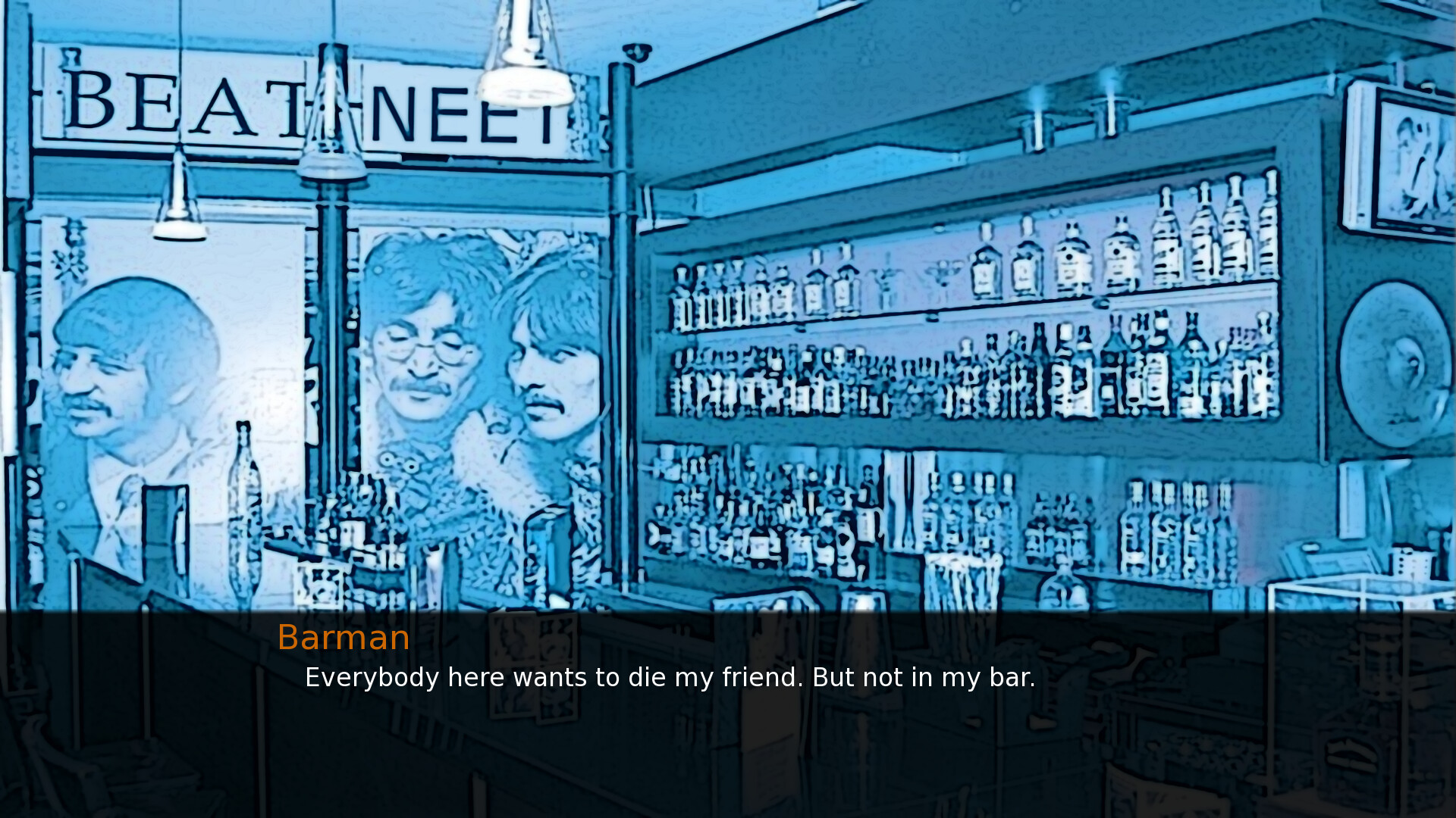 Man in a suit in a building in a city screenshot 2