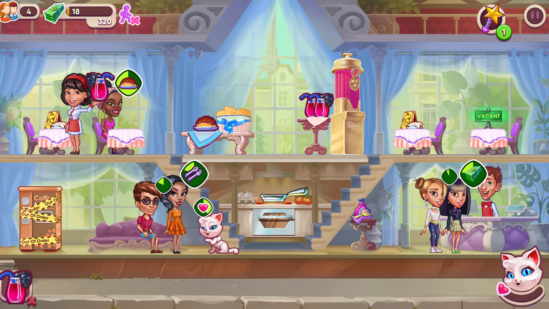 Cafe Dash: Cooking, Diner Game screenshot 1