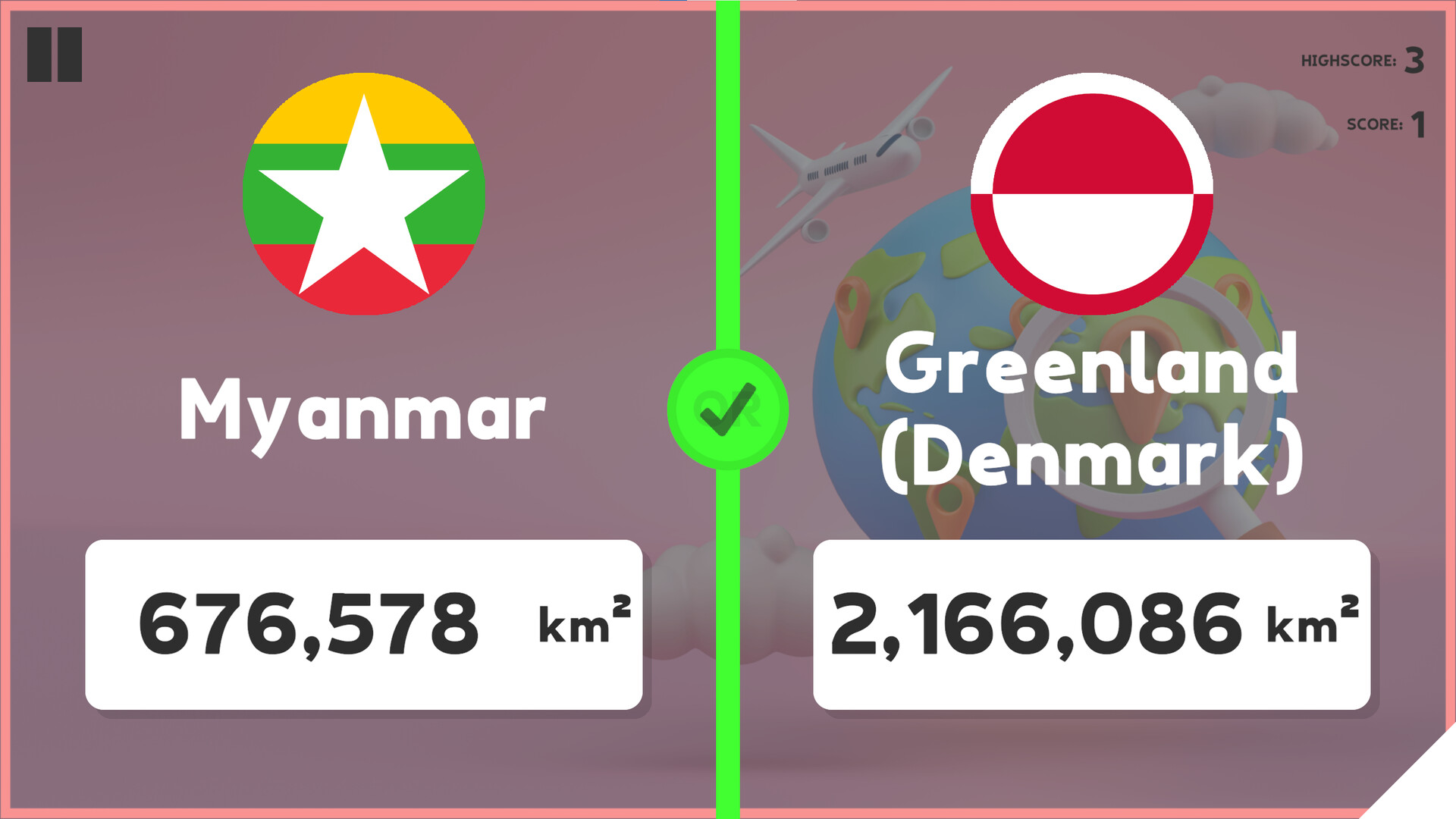 Which Country Is Larger? screenshot 2