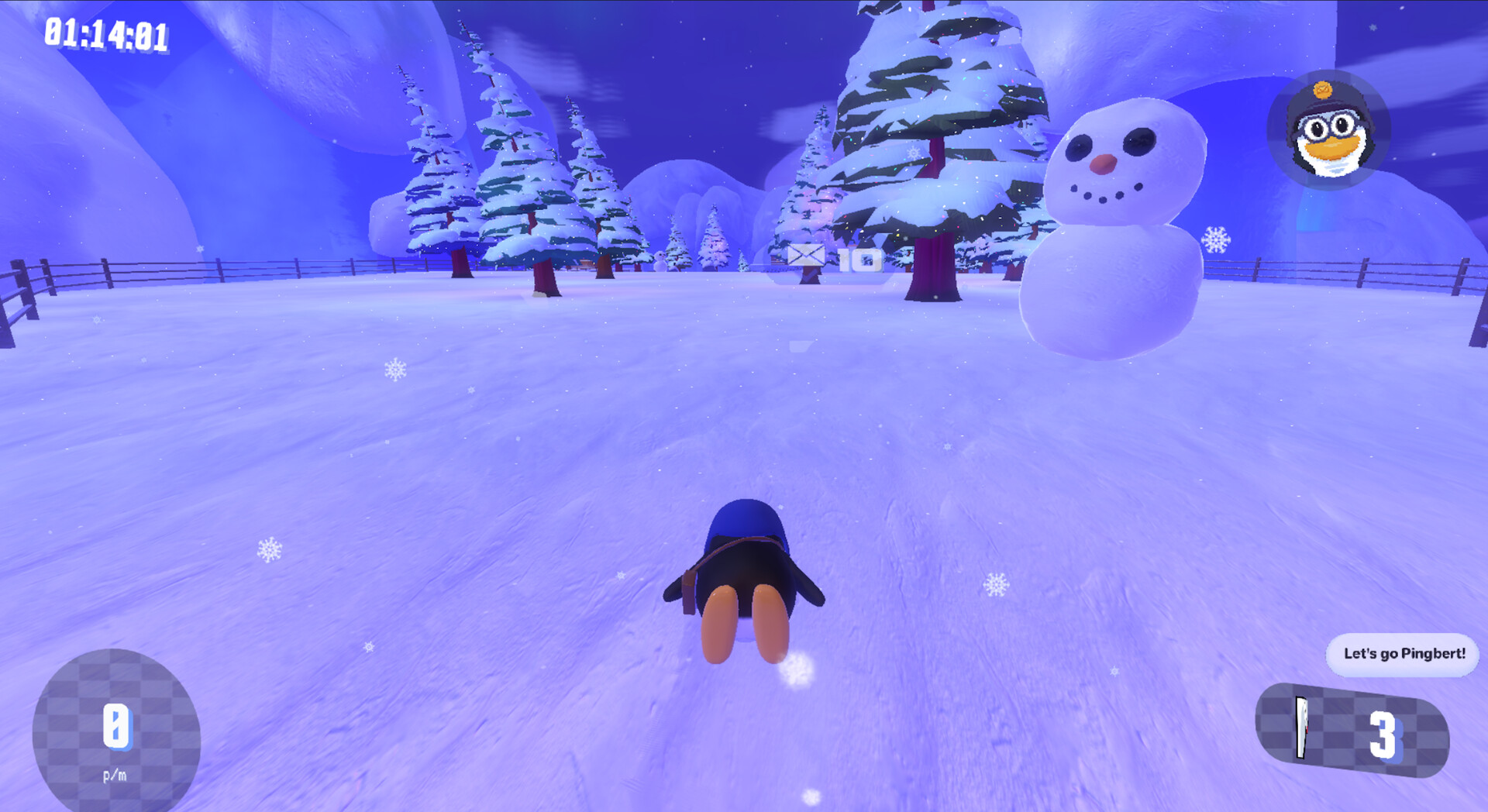 Pingbert's Snow Ride screenshot 1