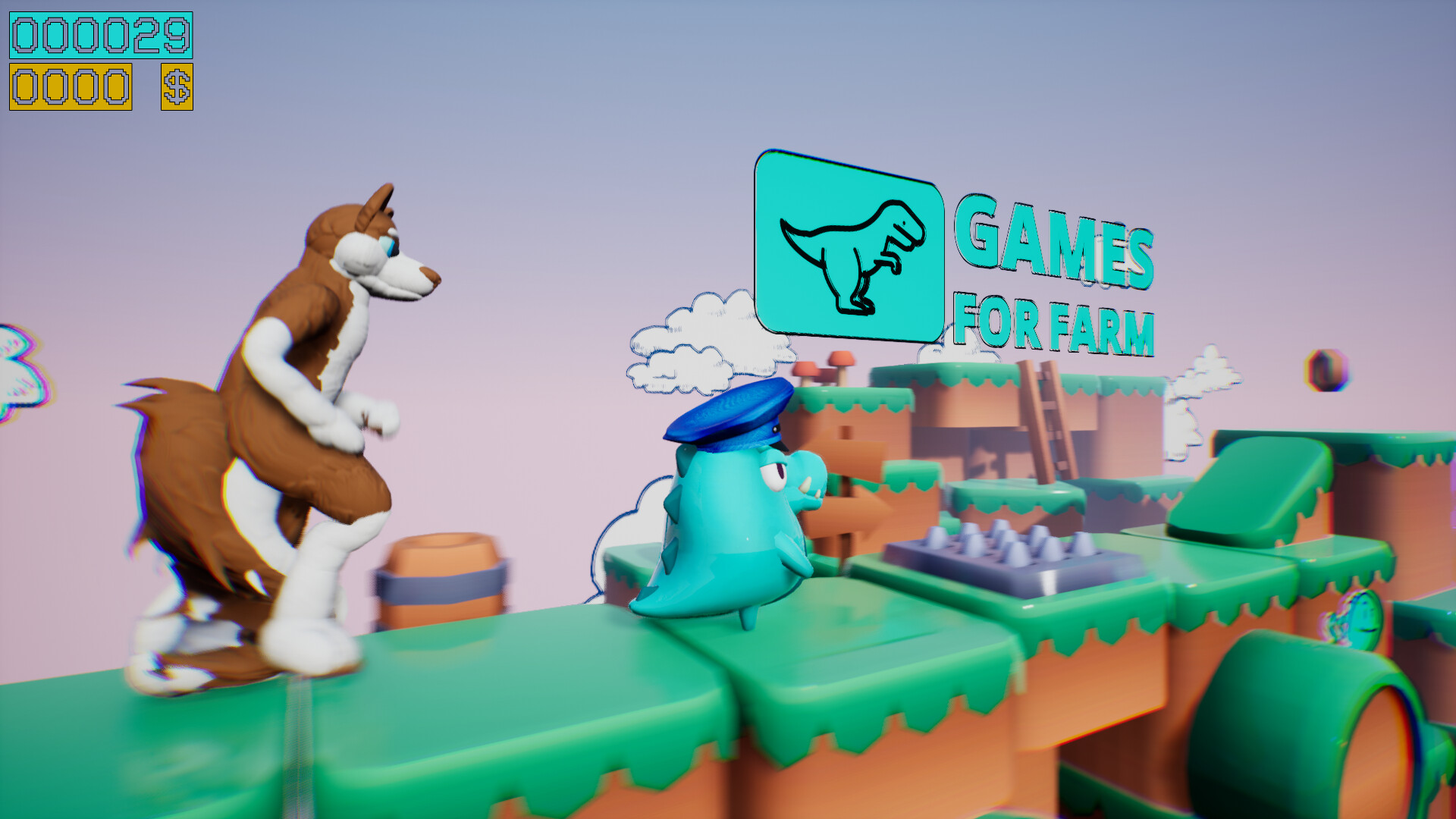 Dino running from a FURRY: GAMESFORFARM screenshot 6
