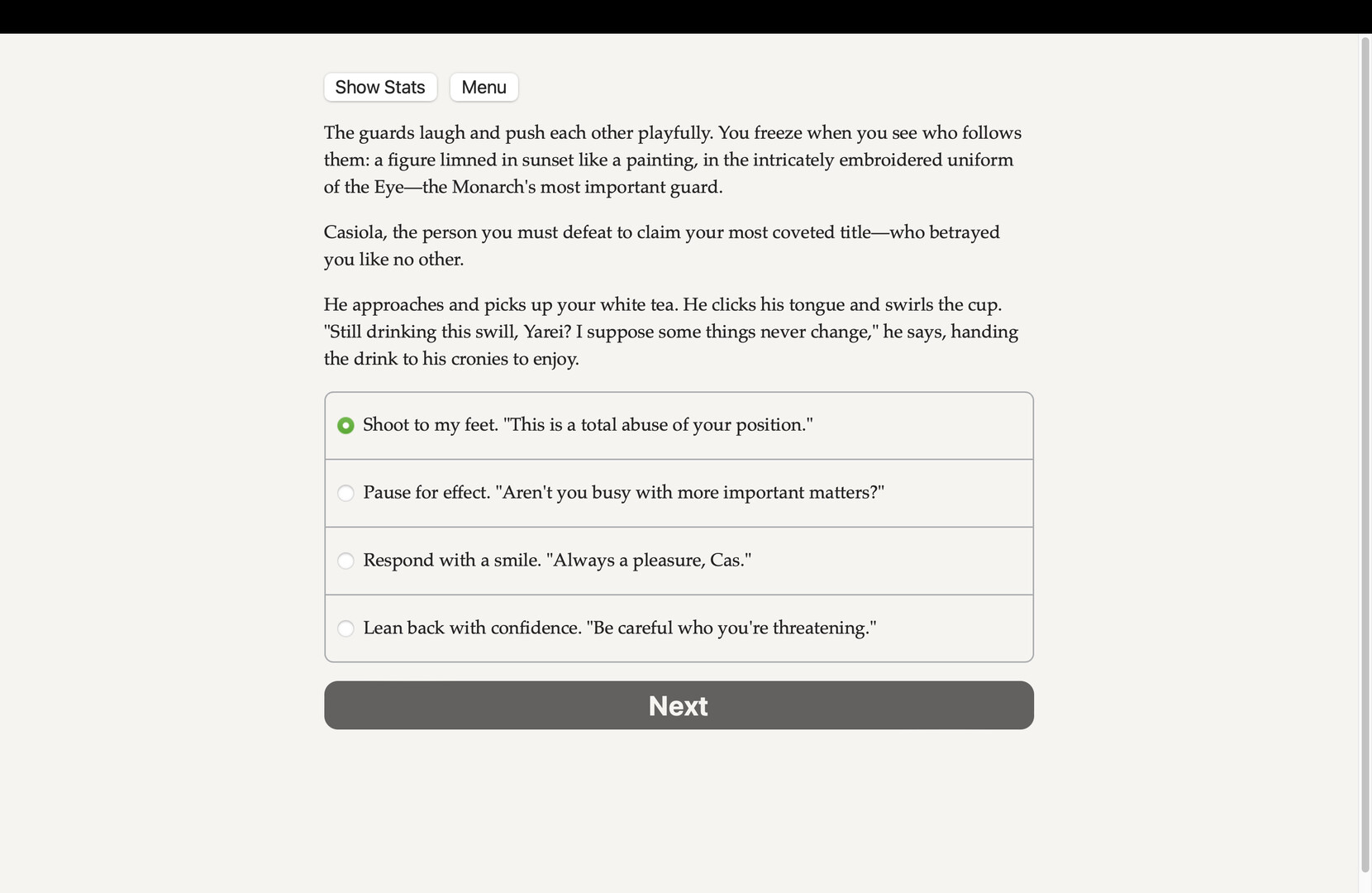 Games of the Monarch's Eye screenshot 1