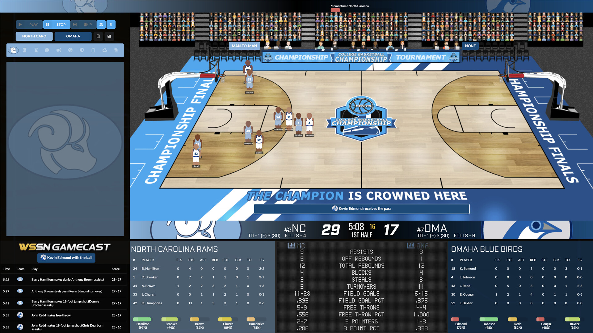 Draft Day Sports: College Basketball 2025 screenshot 1