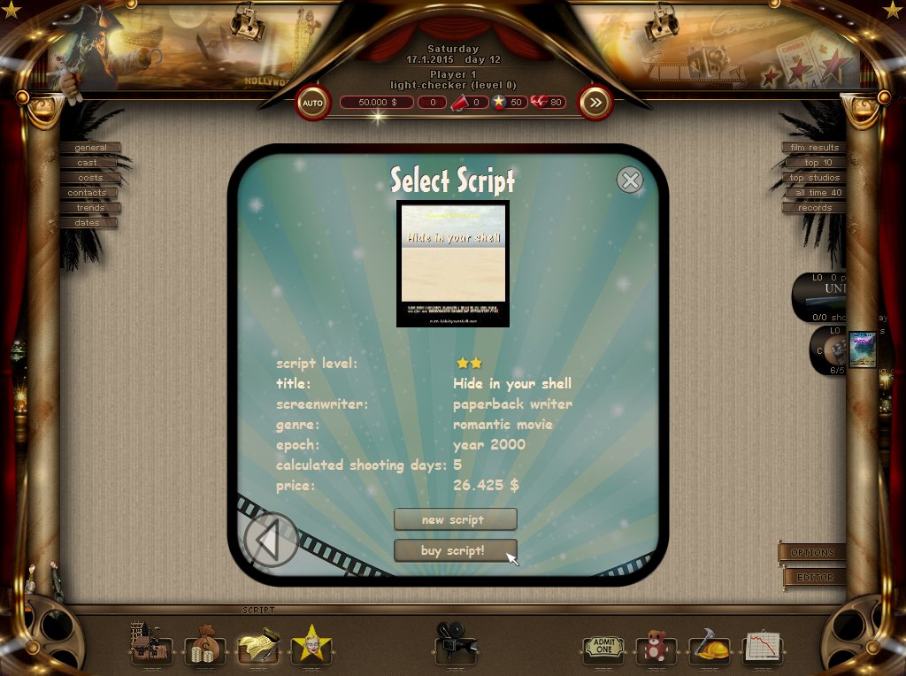 World of Cinema - Movie Tycoon screenshot 2