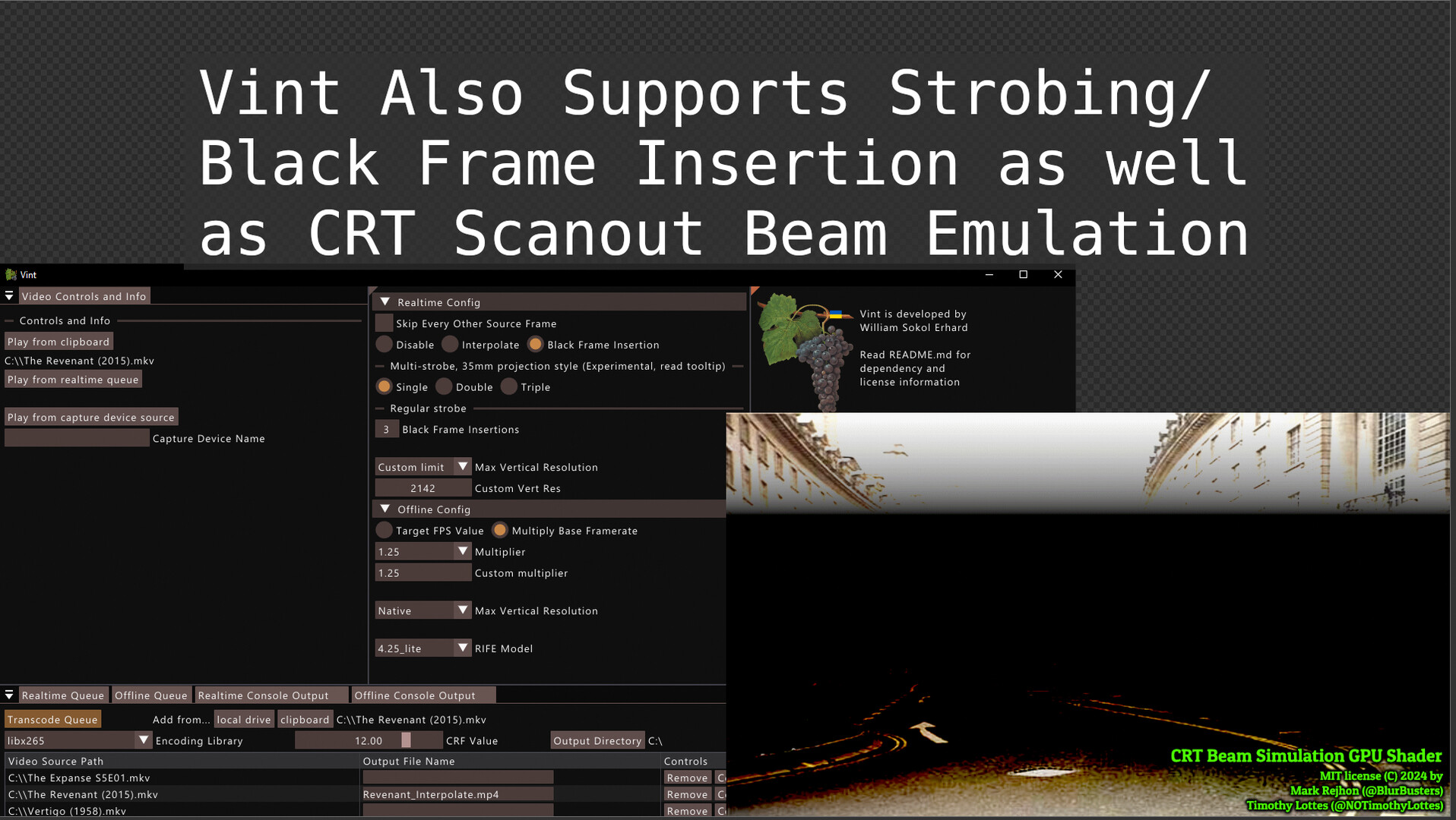 Vint: Realtime Video Interpolation and CRT Emulation screenshot 3