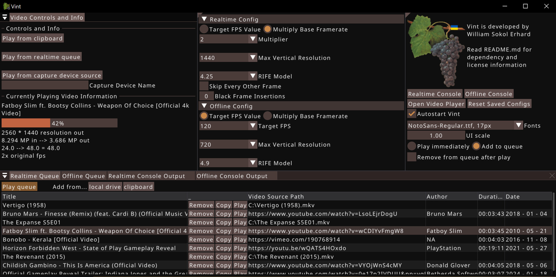 Vint: Realtime Video Interpolation and CRT Emulation screenshot 1