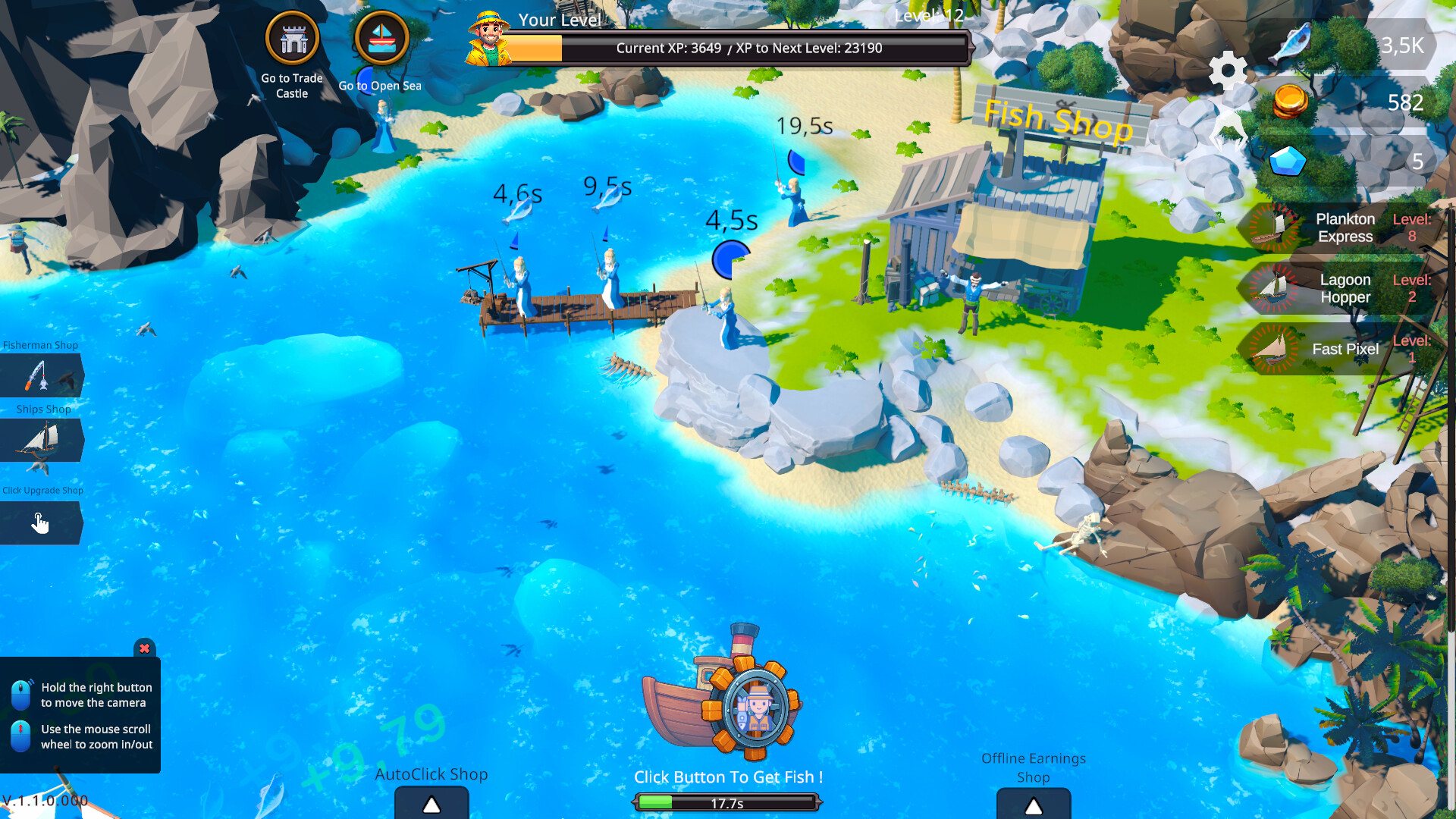 Fisher Idle screenshot 2