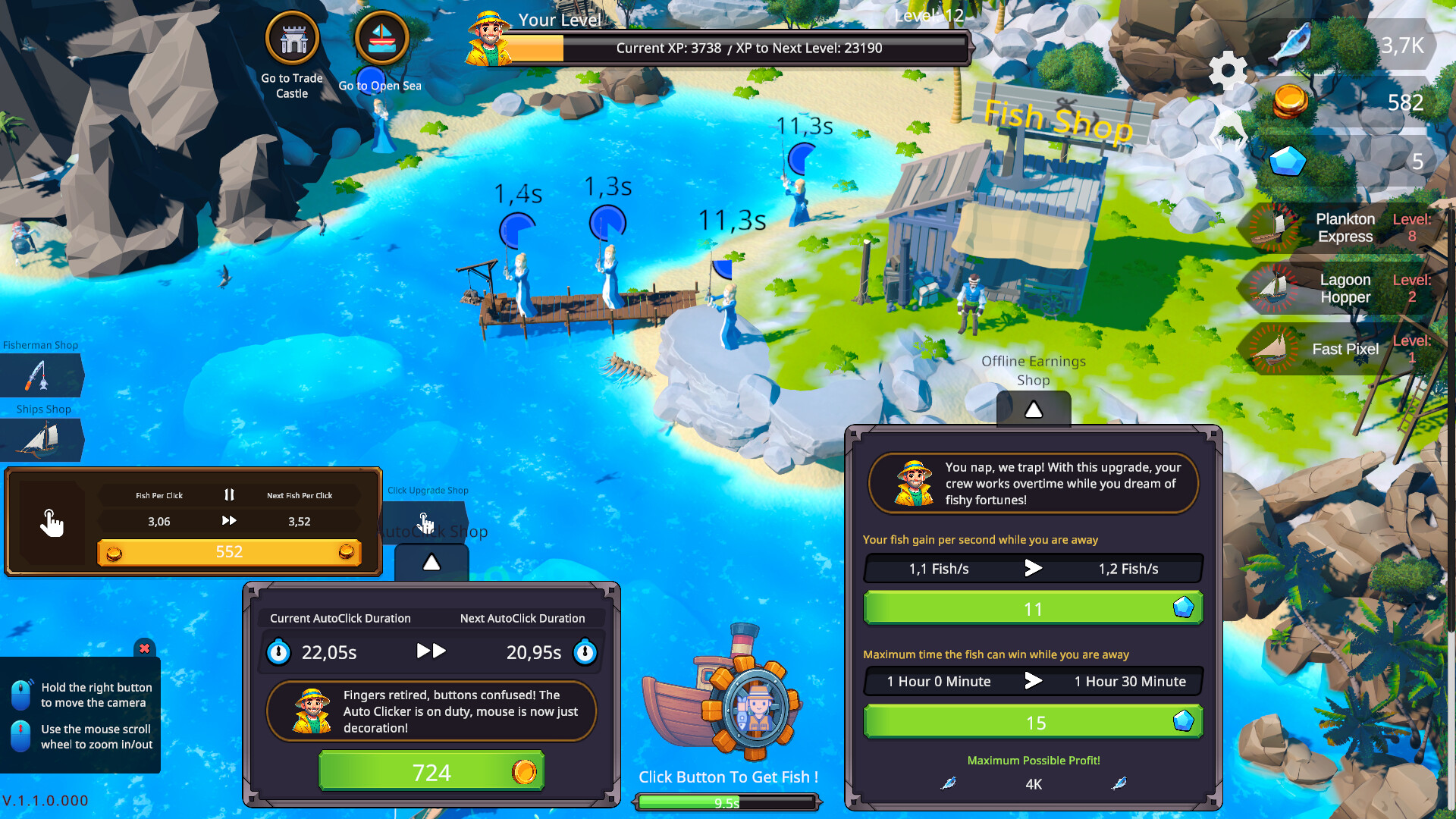 Fisher Idle screenshot 4