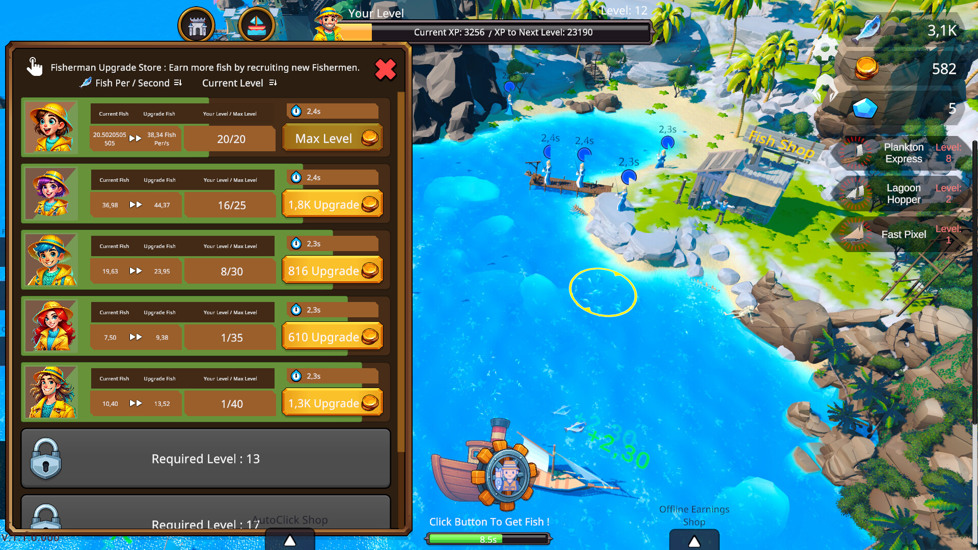 Fisher Idle screenshot 3