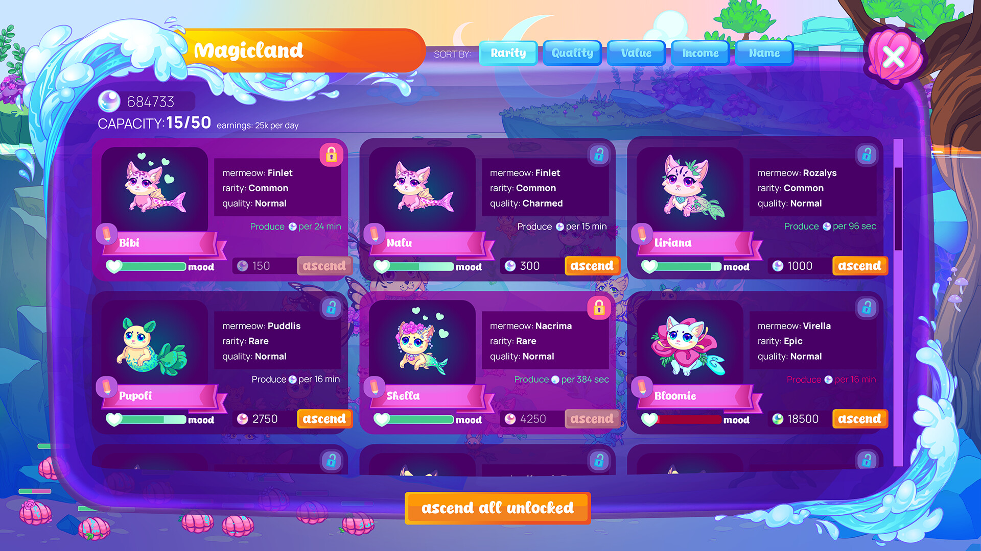 Mermeows: Chill Cat Mermaids screenshot 5