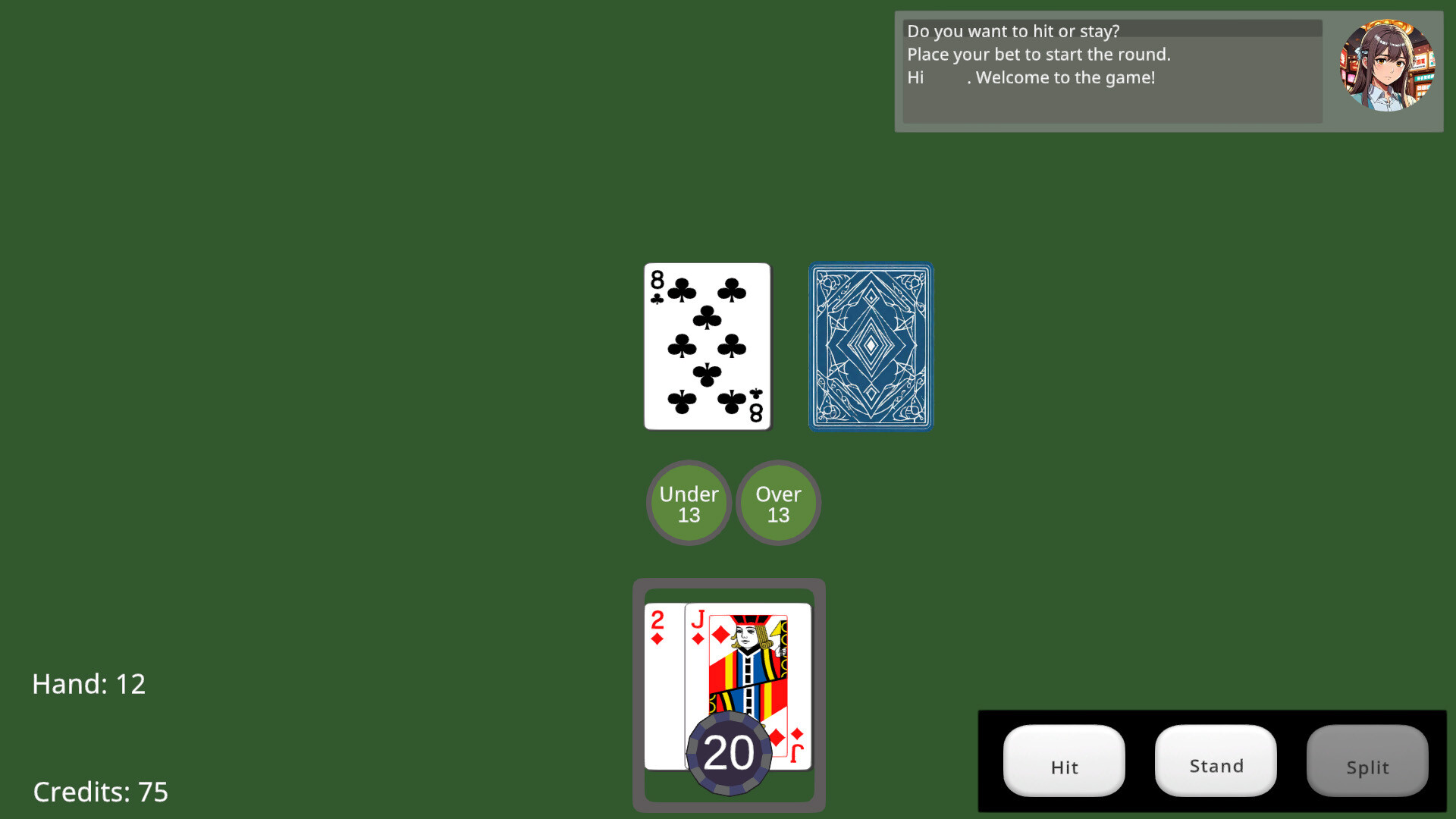 Hit and Stand Blackjack screenshot 1