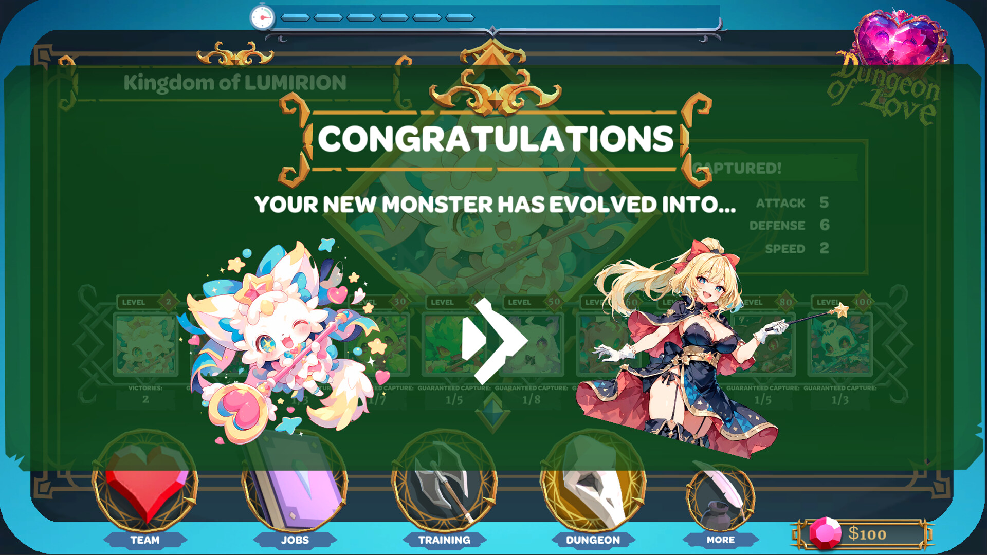 DUNGEON OF LOVE: Catch Monsters screenshot 4