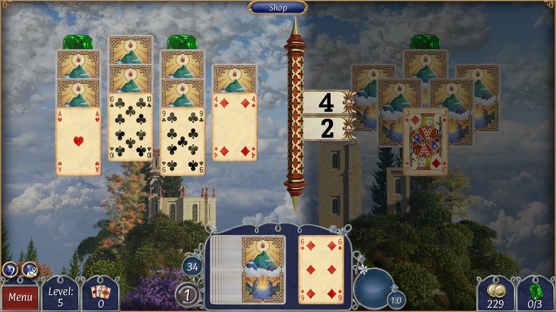 Jewel Match Solitaire Fantasy - Collector's Edition screenshot 1