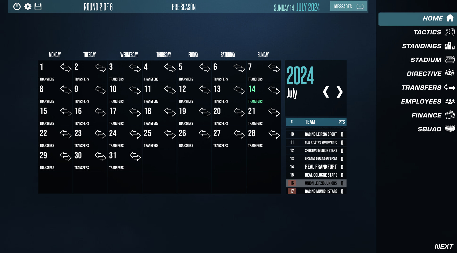 F11 Football Manager screenshot 1