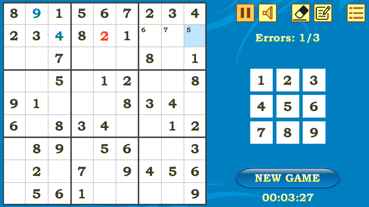 Sudoku screenshot 2
