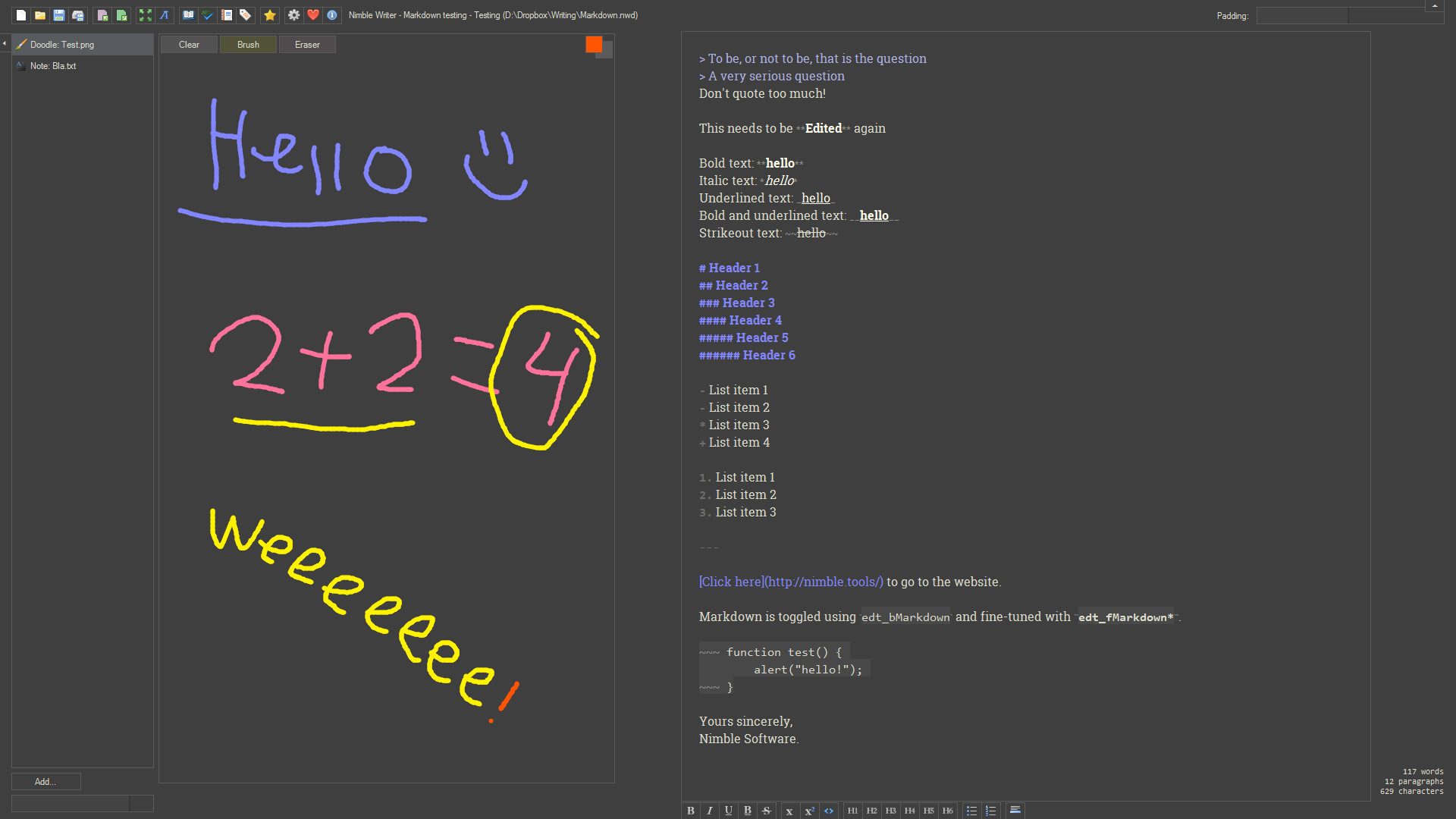 Nimble Writer screenshot 5