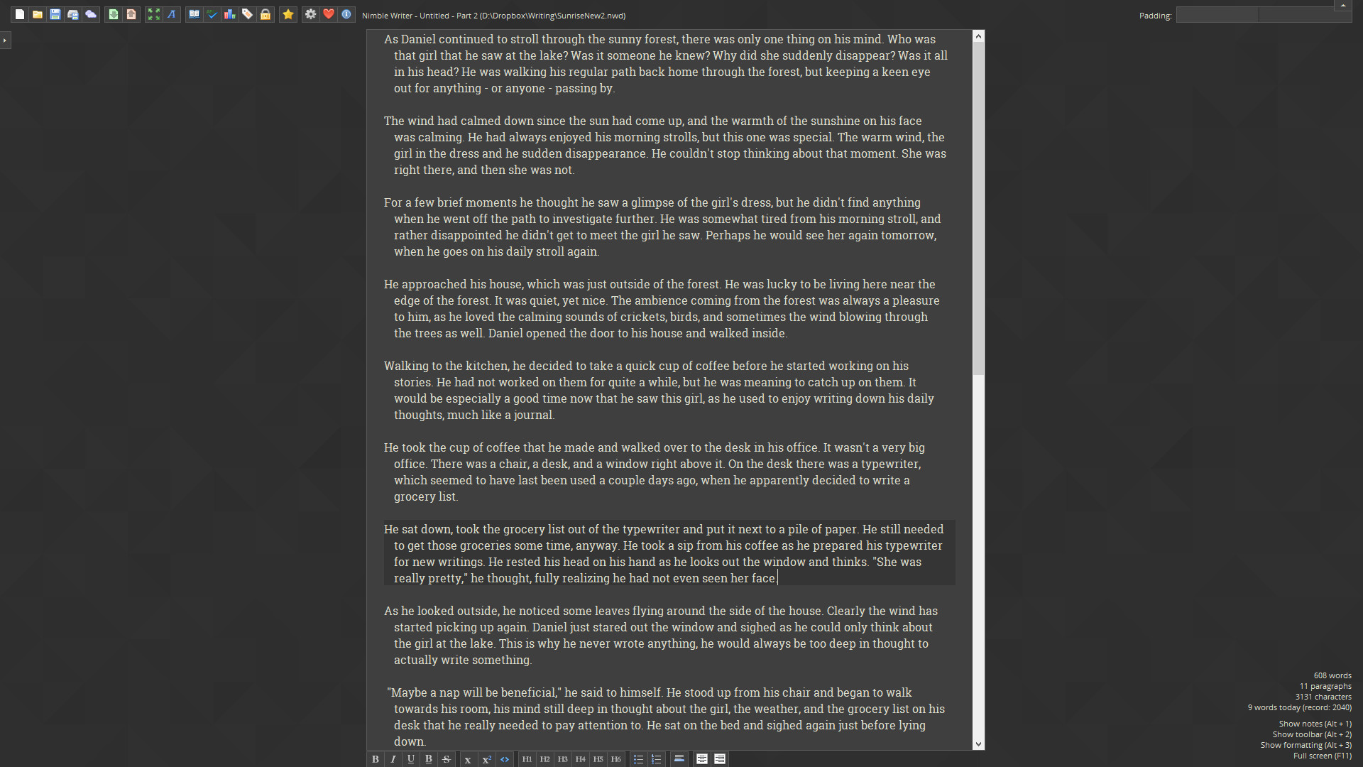 Nimble Writer screenshot 2